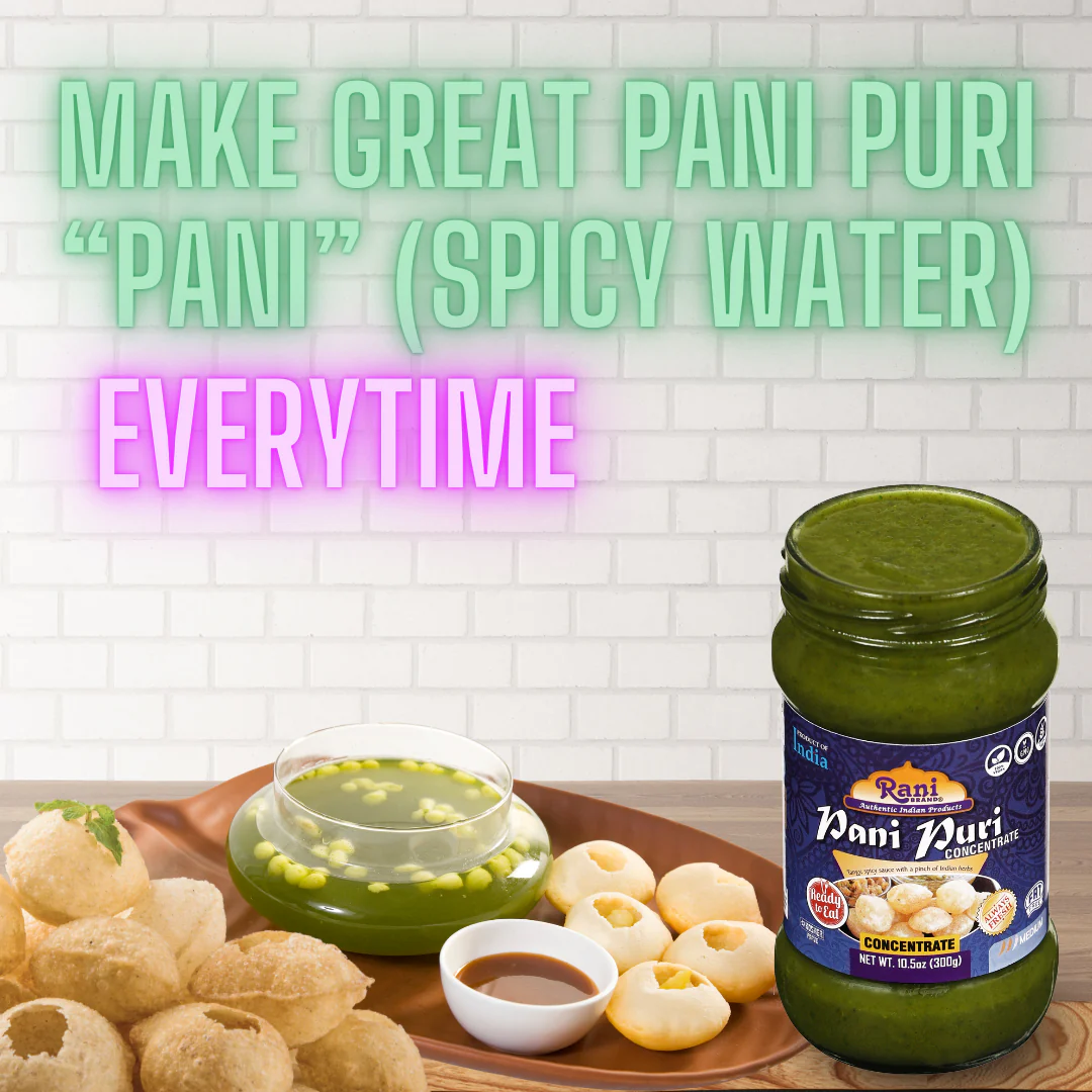 Rani Pani Puri Concentrate (Sweet & Spicy to Make Pani Water / Spicy Water) 10.5oz (300g) Glass Jar, Ready to Eat ~ Vegan | Gluten Free | NON-GMO | Kosher - Image 7