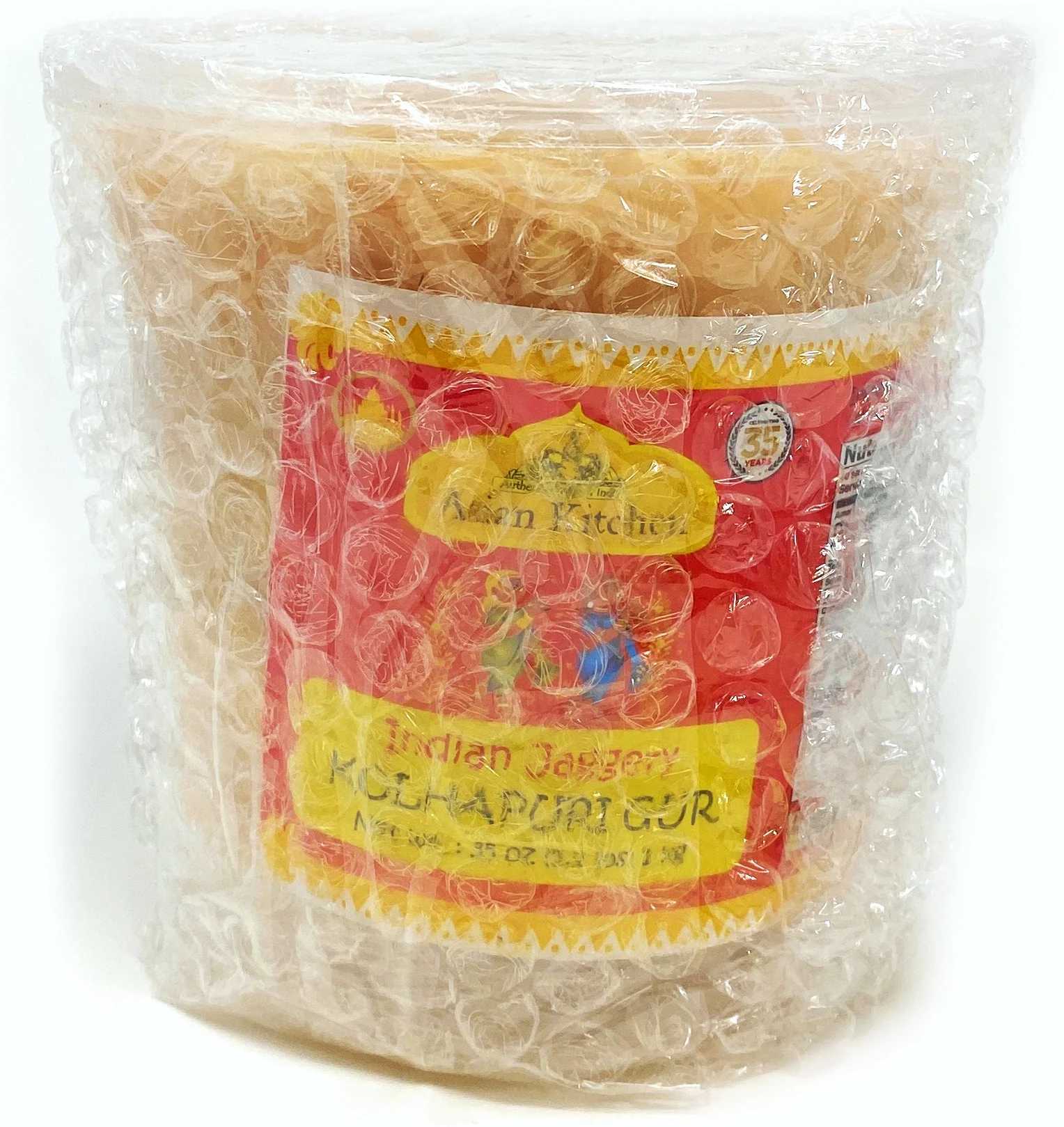 Asian Kitchen Kolhapuri Gur (Jaggery) 35oz (2.2lbs) 1kg PET Jar ~ Unrefined Cane Sugar | No Color added | Gluten Friendly | Vegan | NON-GMO - Image 3