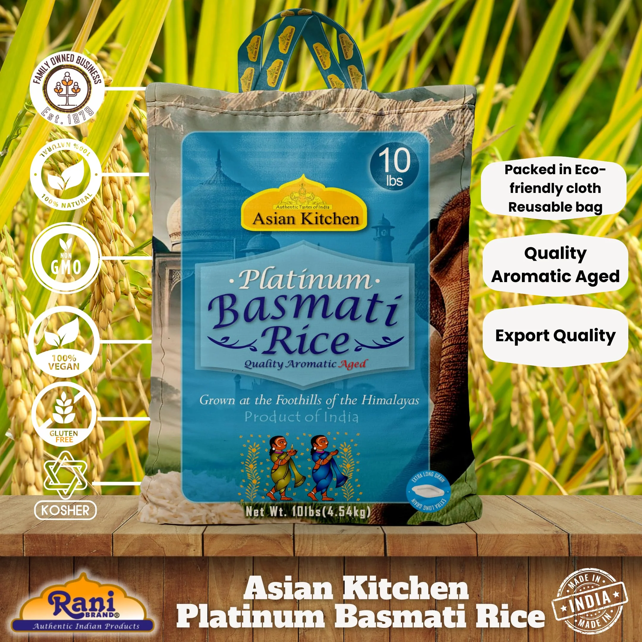 Asian Kitchen Platinum Basmati Rice Aged 24 months {4 Sizes Available} - Image 14
