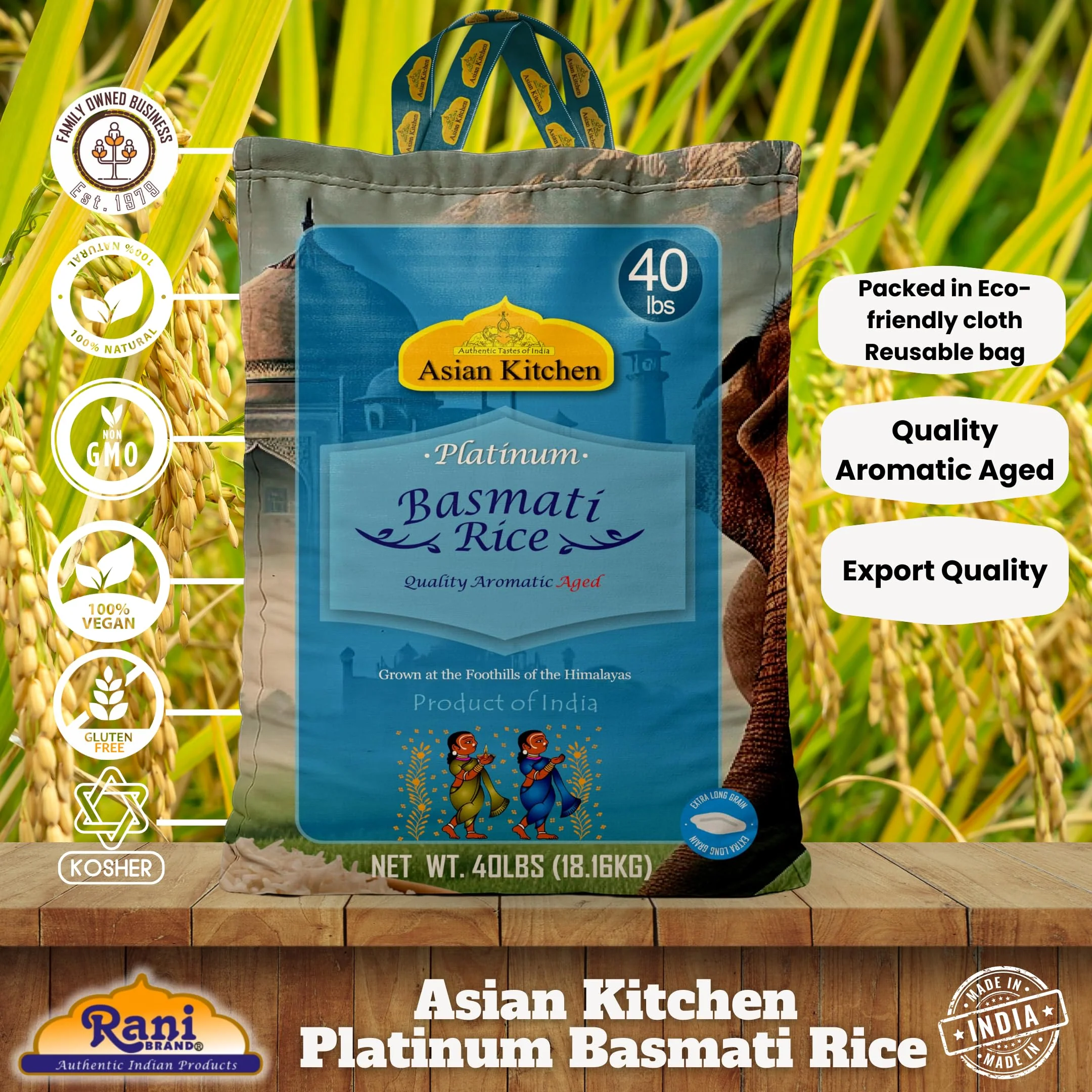 Asian Kitchen Platinum Basmati Rice Aged 24 months {4 Sizes Available} - Image 34