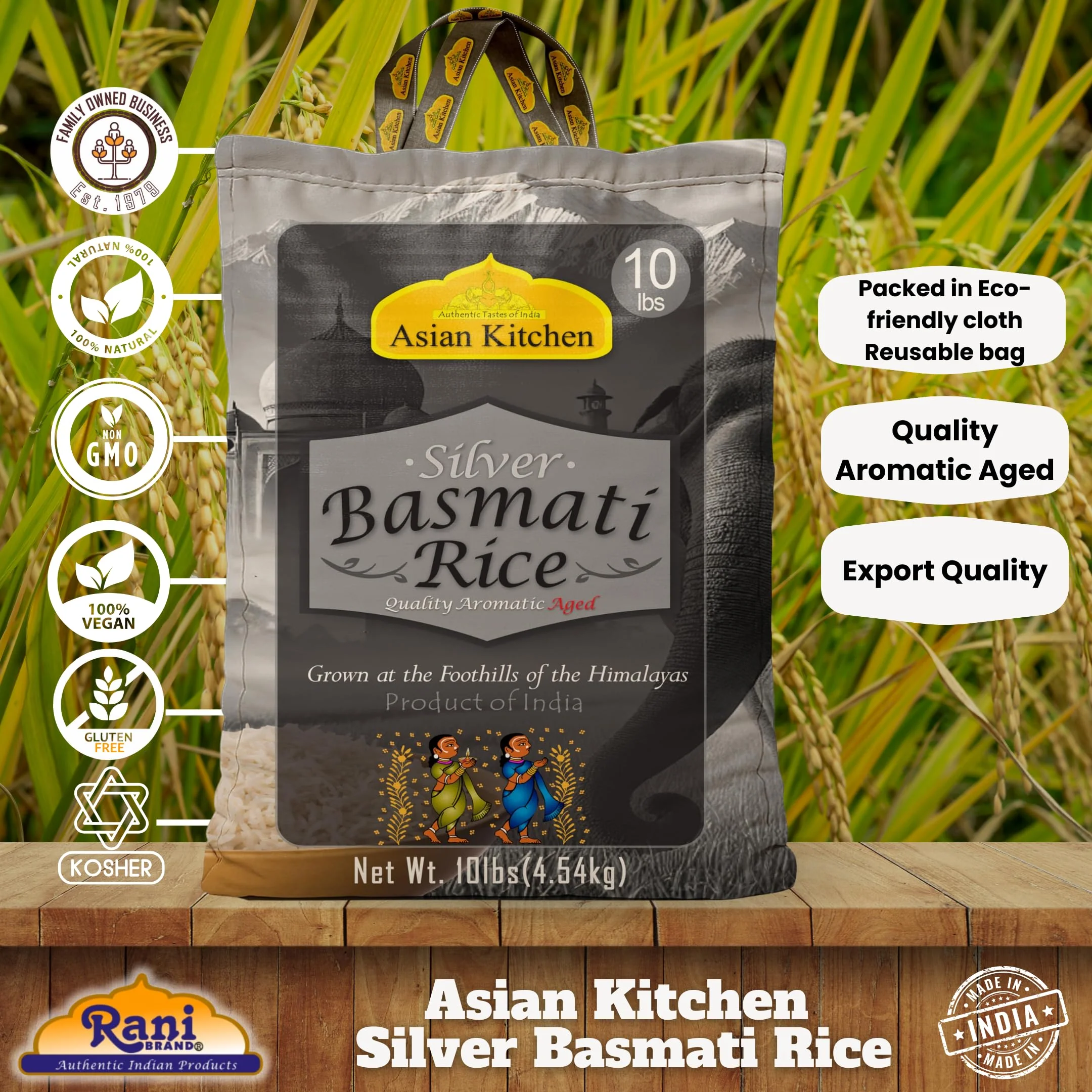 Asian Kitchen Silver White Basmati Rice Aged 18 months {4 Sizes Available} - Image 13