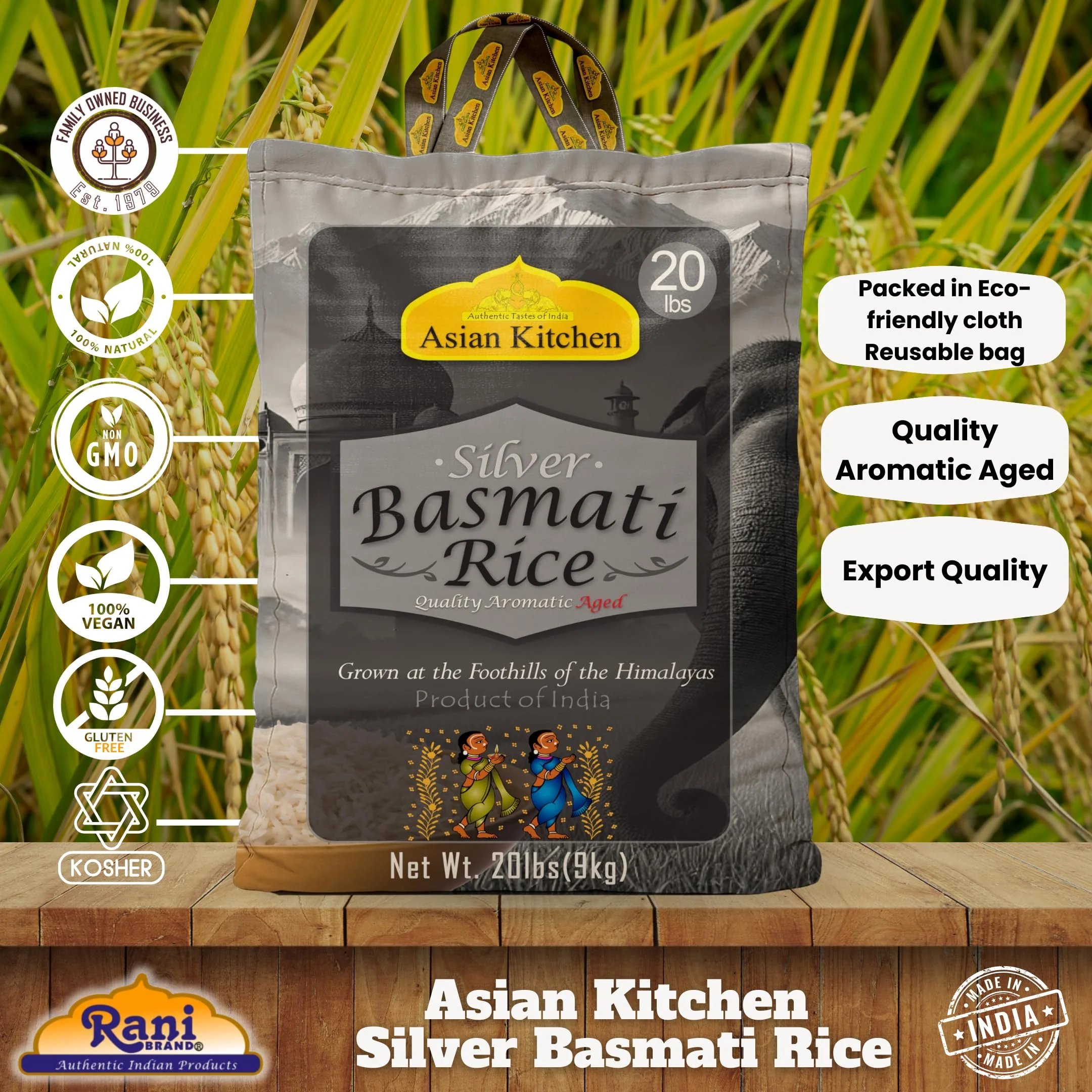 Asian Kitchen Silver White Basmati Rice Aged 18 months {4 Sizes Available} - Image 24