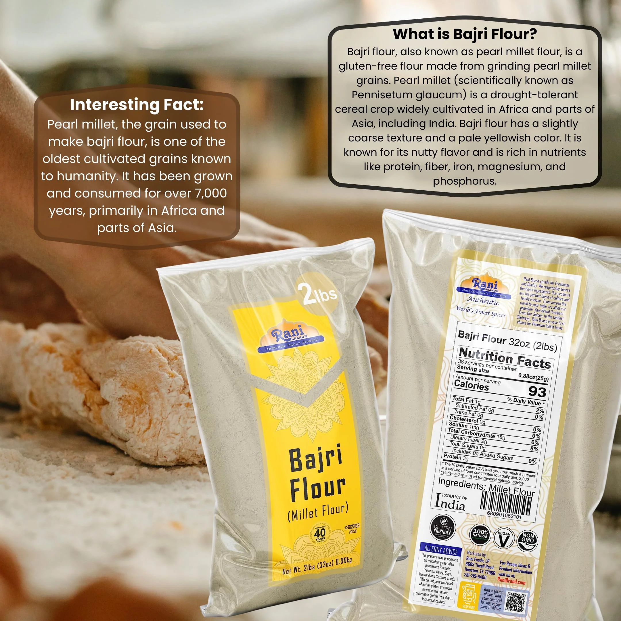 Rani Bajri (Pearl  Miller) Flour {2 Sizes Available} - Image 3