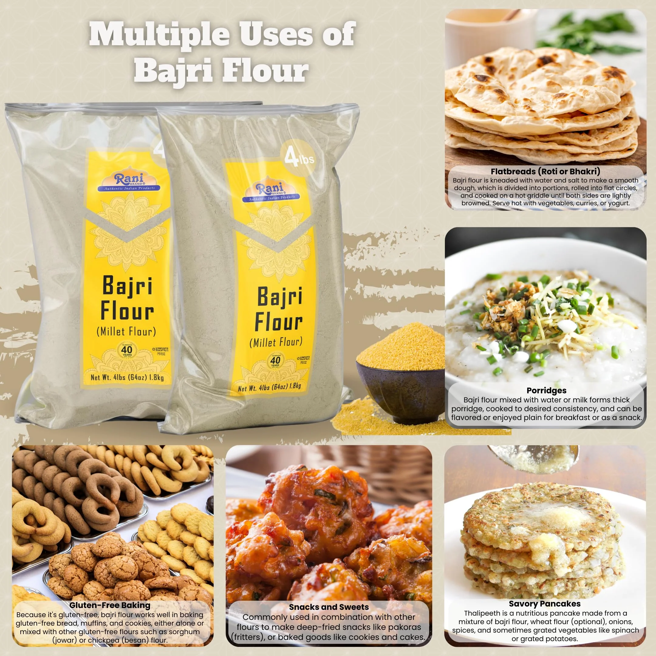 Rani Bajri (Pearl  Miller) Flour {2 Sizes Available} - Image 13