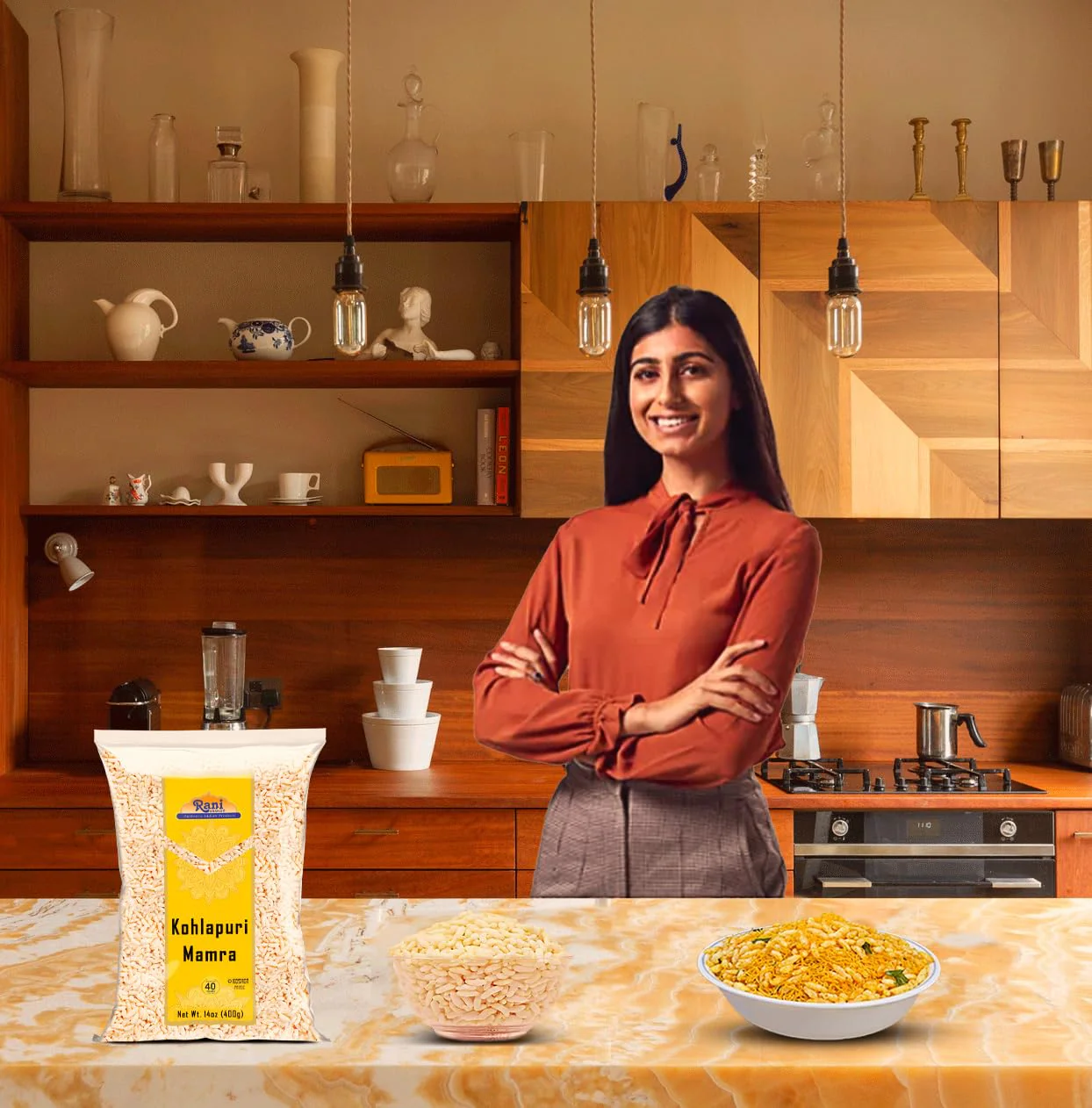 Rani Kohlapuri Mamra (Puffed Rice) 14oz (400g) ~ All Natural, Indian Origin | No Color | Gluten Friendly | Vegan | NON-GMO | Kosher | No Salt or fillers - Image 5