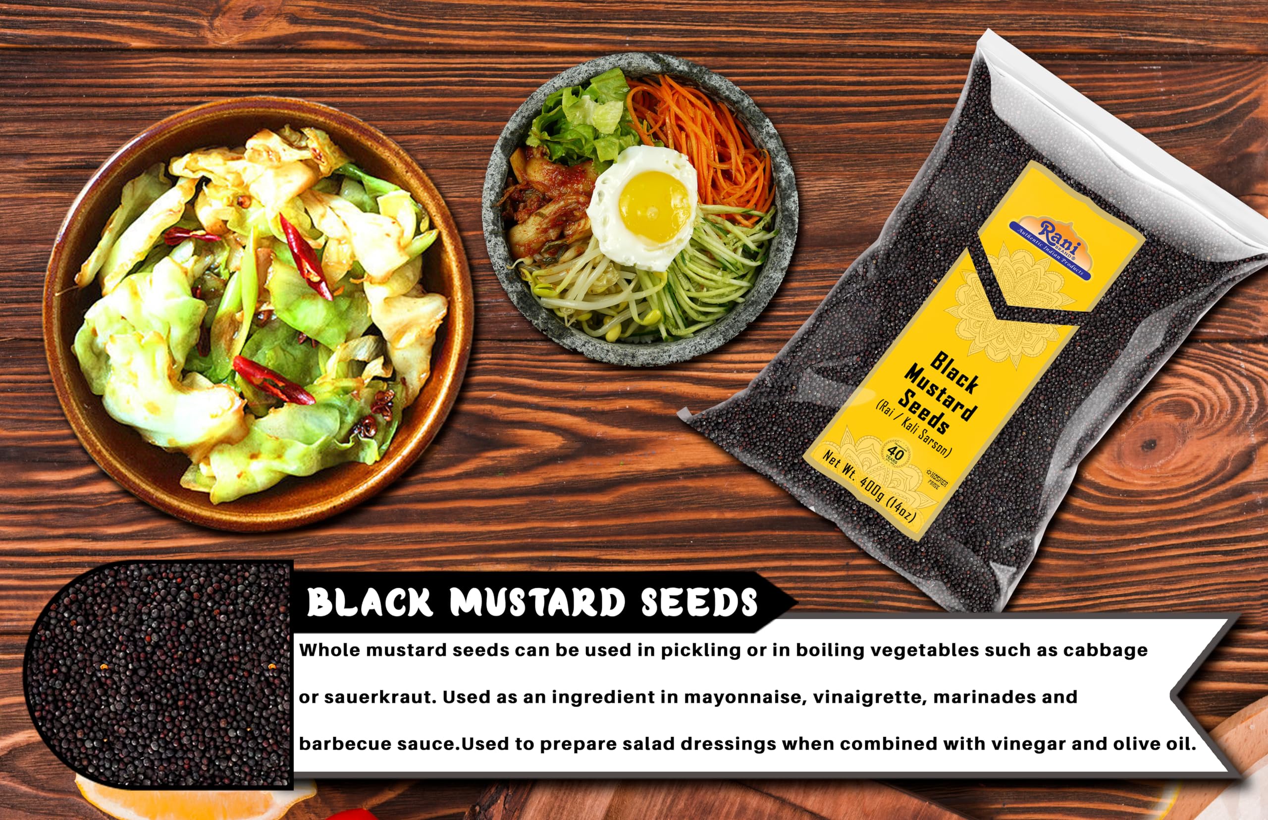 Rani Black Mustard Seeds Whole {10 Sizes Available} - Image 75