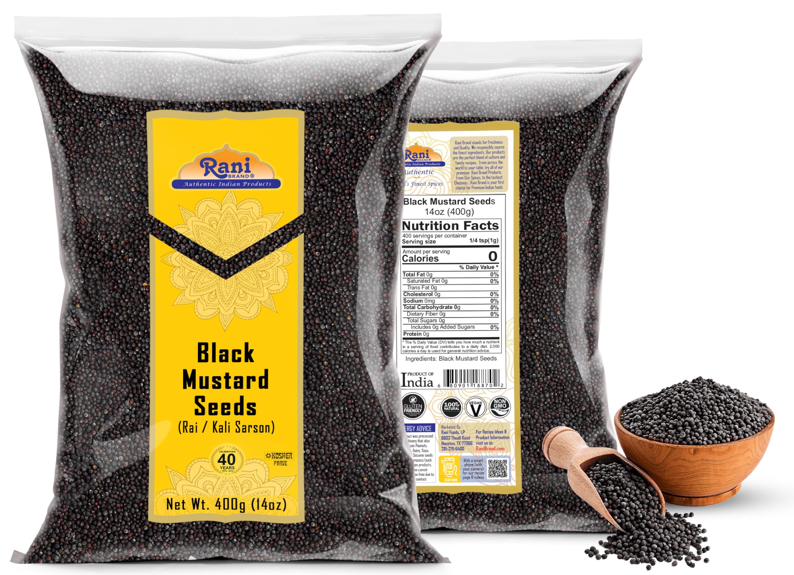 Rani Black Mustard Seeds Whole {10 Sizes Available} - Image 76