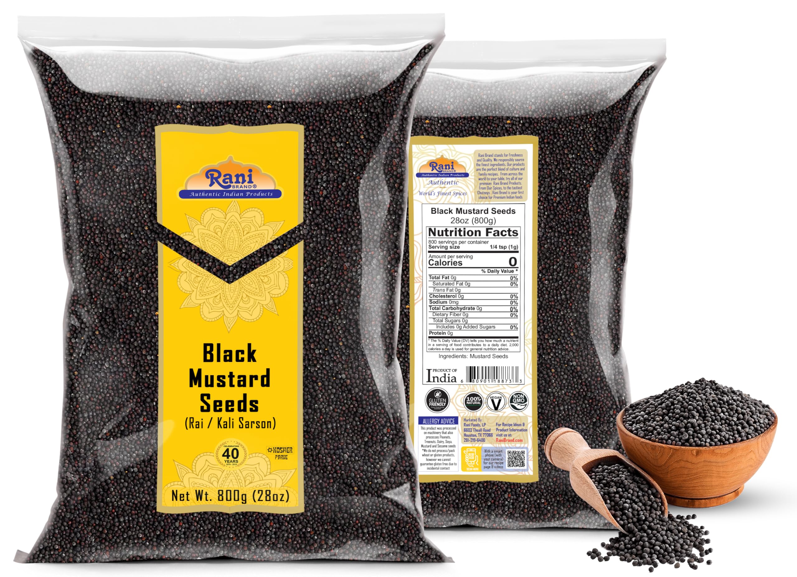 Rani Black Mustard Seeds Whole {10 Sizes Available} - Image 85
