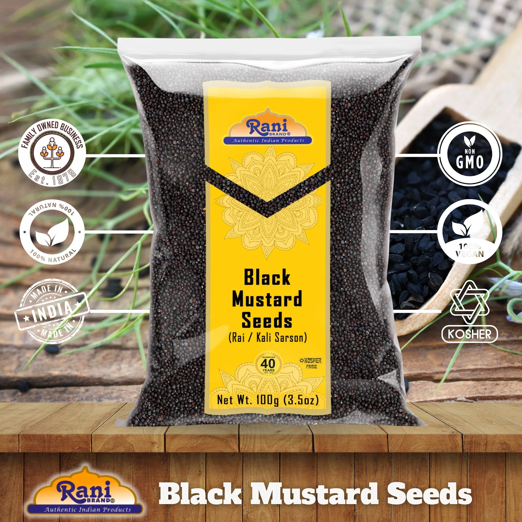 Rani Black Mustard Seeds Whole {10 Sizes Available} - Image 54