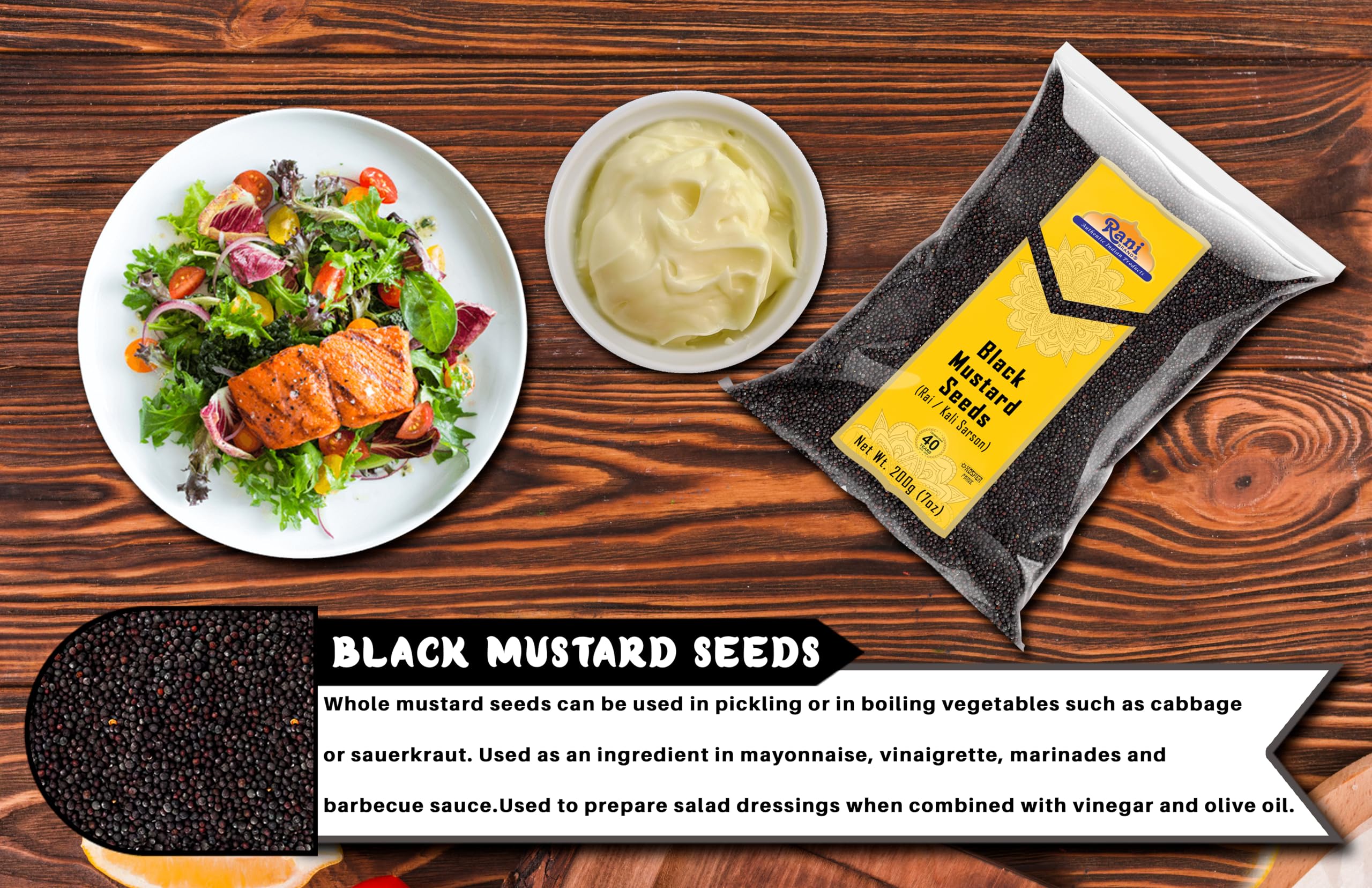Rani Black Mustard Seeds Whole {10 Sizes Available} - Image 66