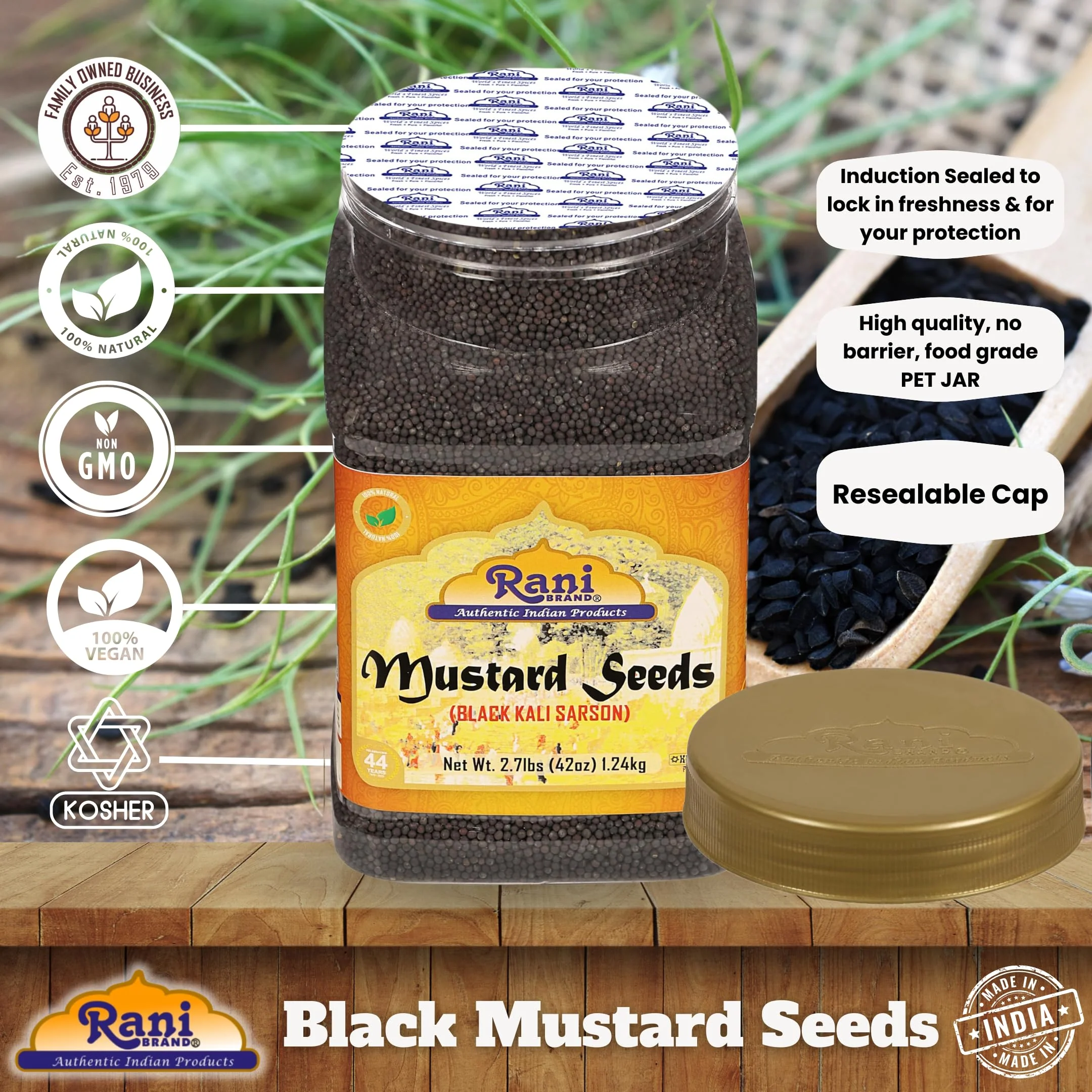 Rani Black Mustard Seeds Whole {10 Sizes Available} - Image 22