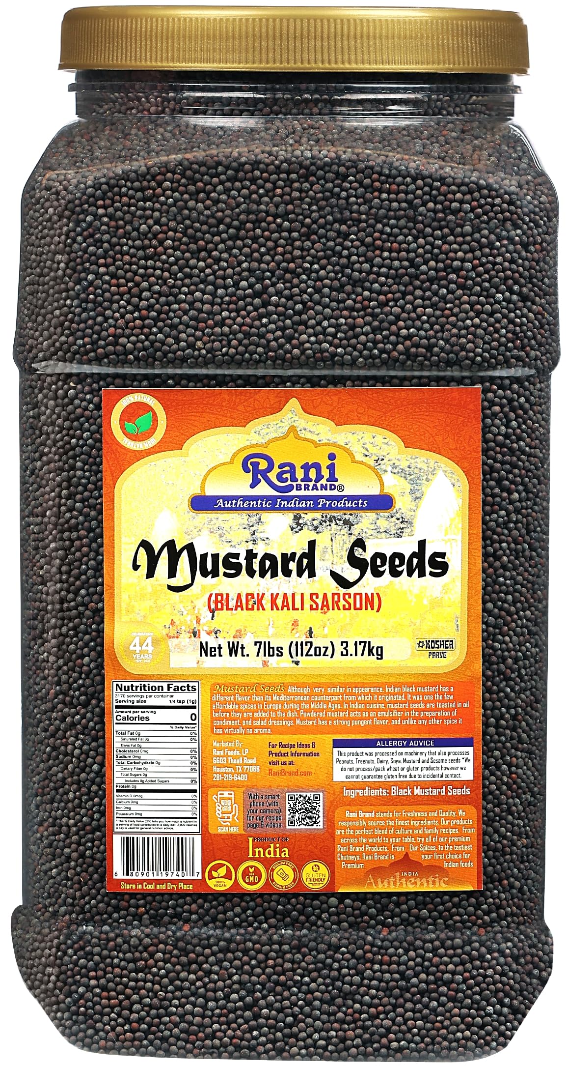 Rani Black Mustard Seeds Whole {10 Sizes Available} - Image 31