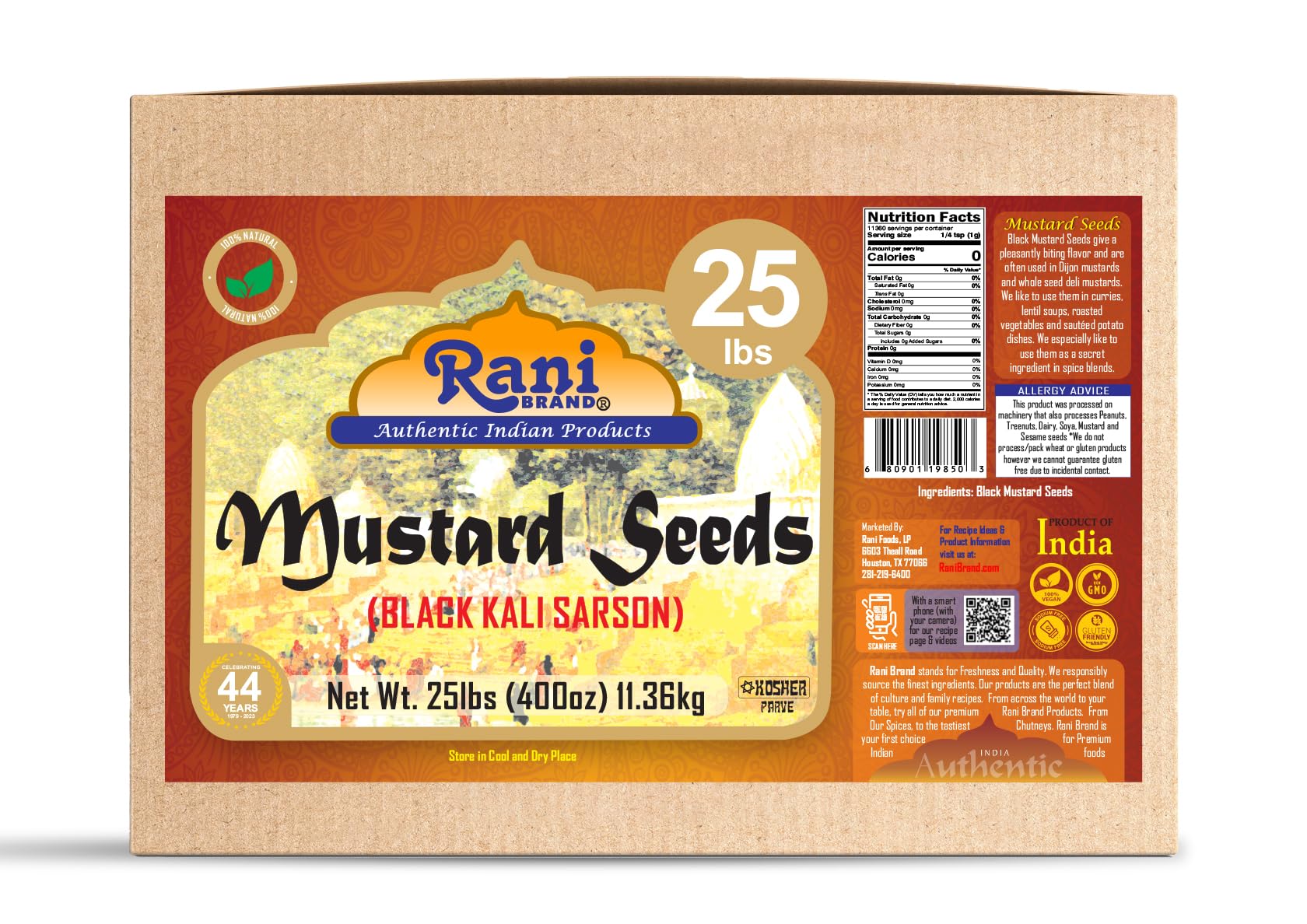 Rani Black Mustard Seeds Whole {10 Sizes Available} - Image 48