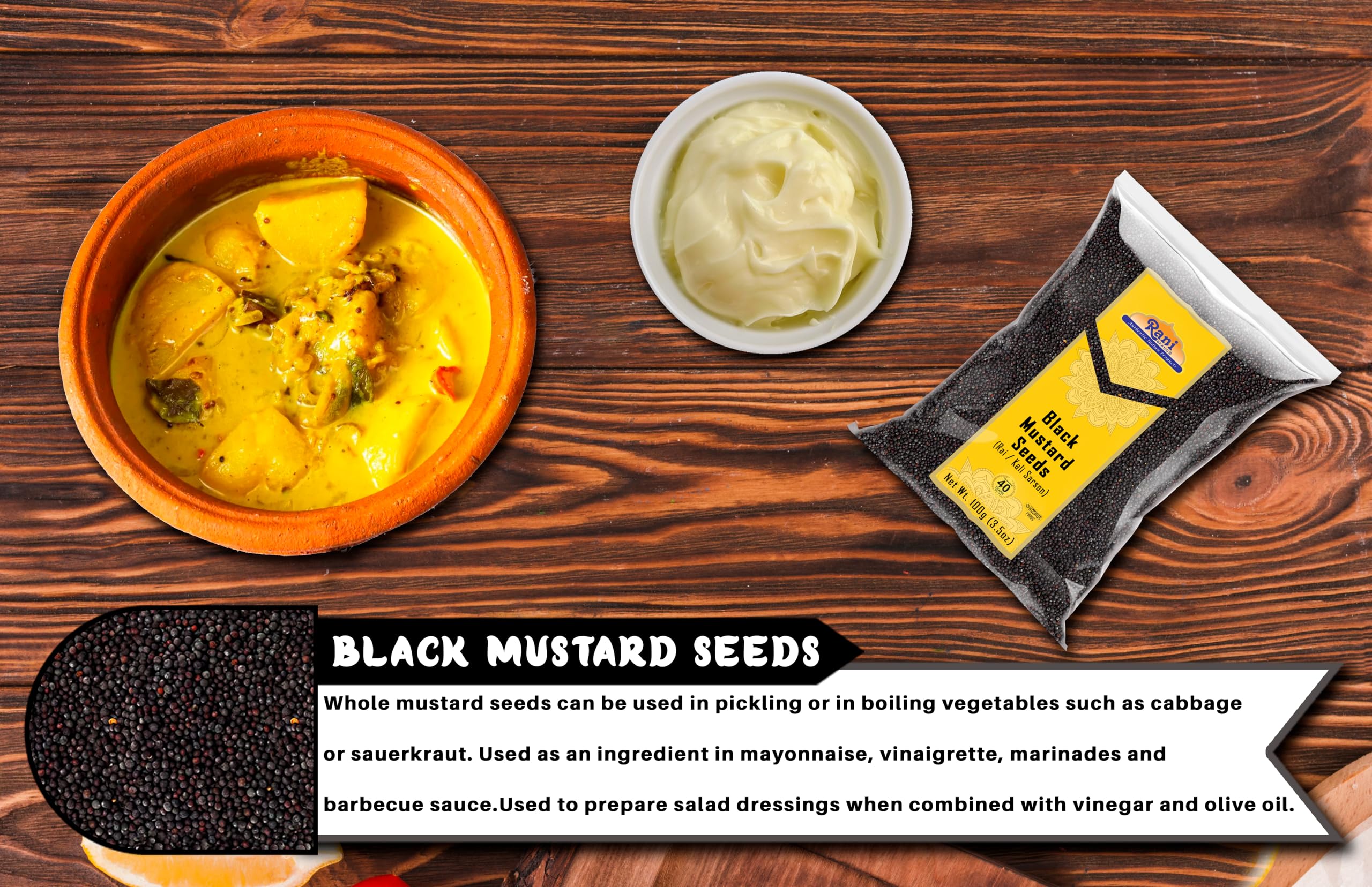 Rani Black Mustard Seeds Whole {10 Sizes Available} - Image 57