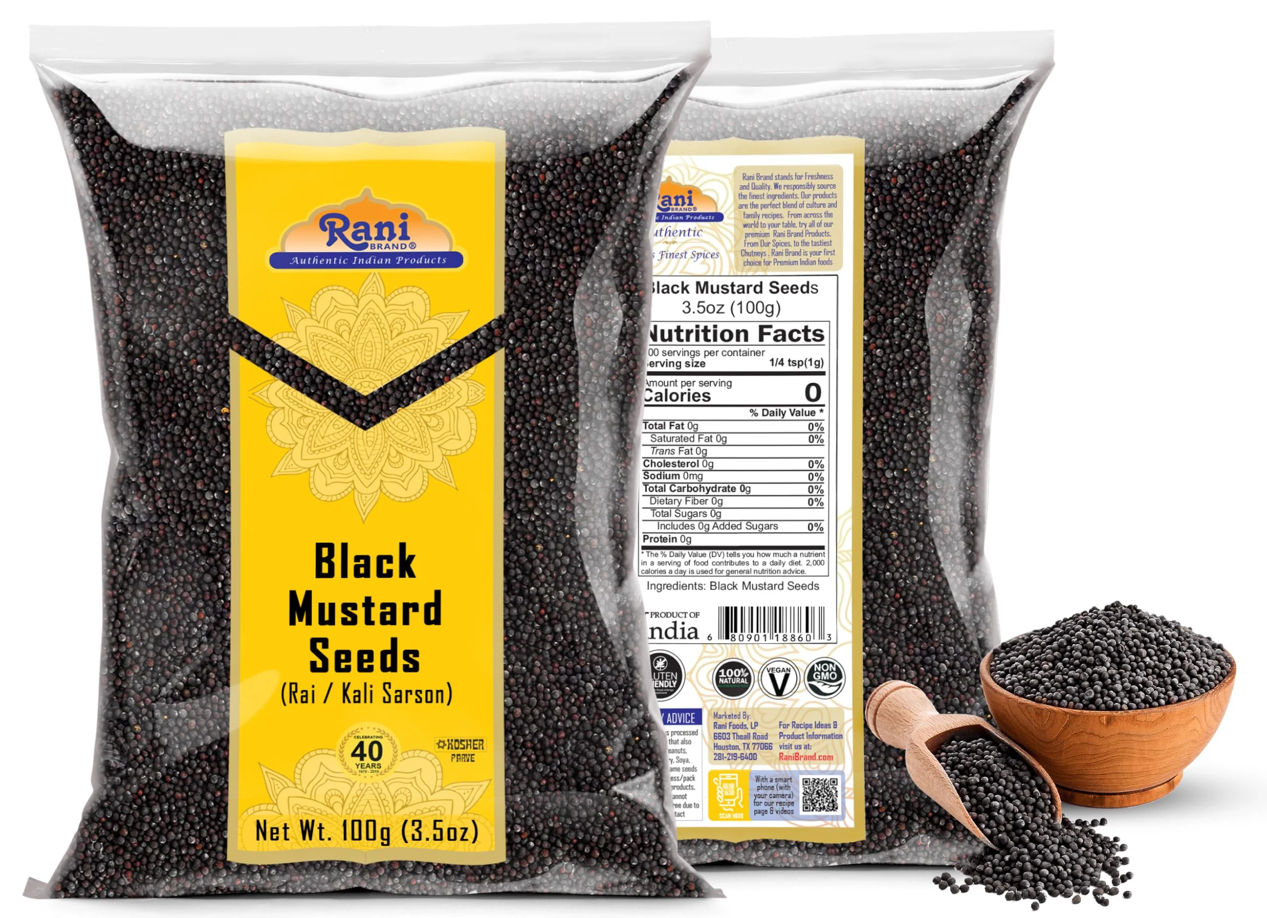 Rani Black Mustard Seeds Whole {10 Sizes Available} - Image 58