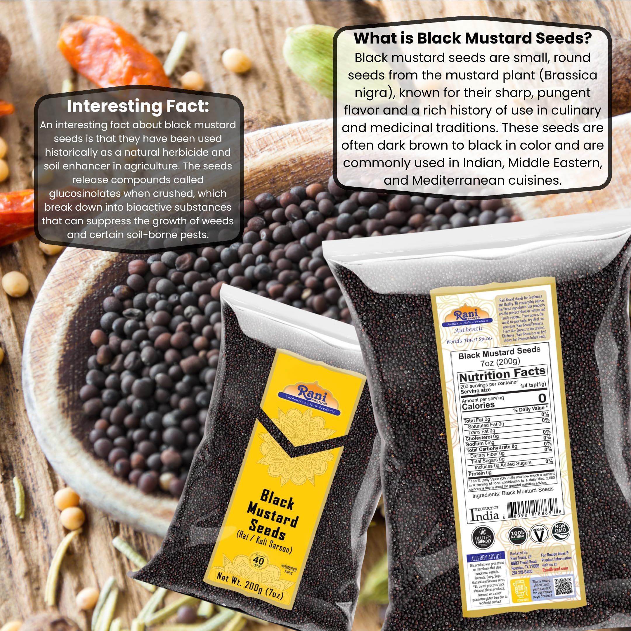 Rani Black Mustard Seeds Whole {10 Sizes Available} - Image 61