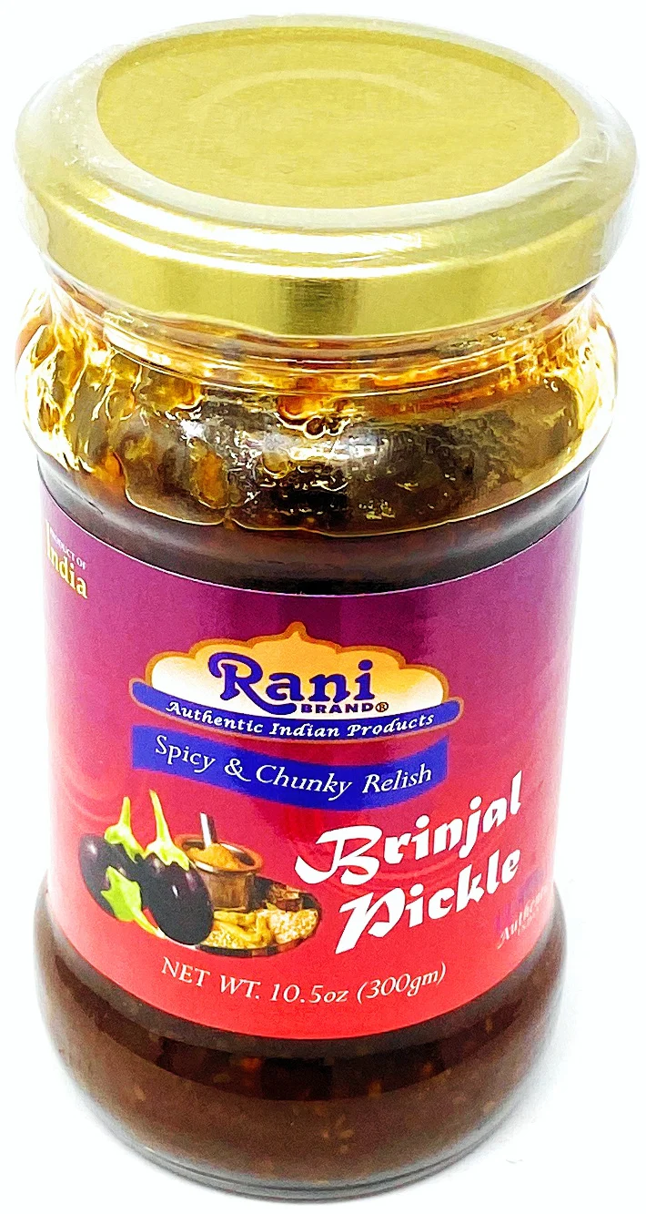 Rani Brinjal (Eggplant) Pickle Mild (Achar,Indian Relish) 10.5oz ~ Glass Jar, All Natural | Gluten Free | NON-GMO | No Colors | Indian Origin - Image 4