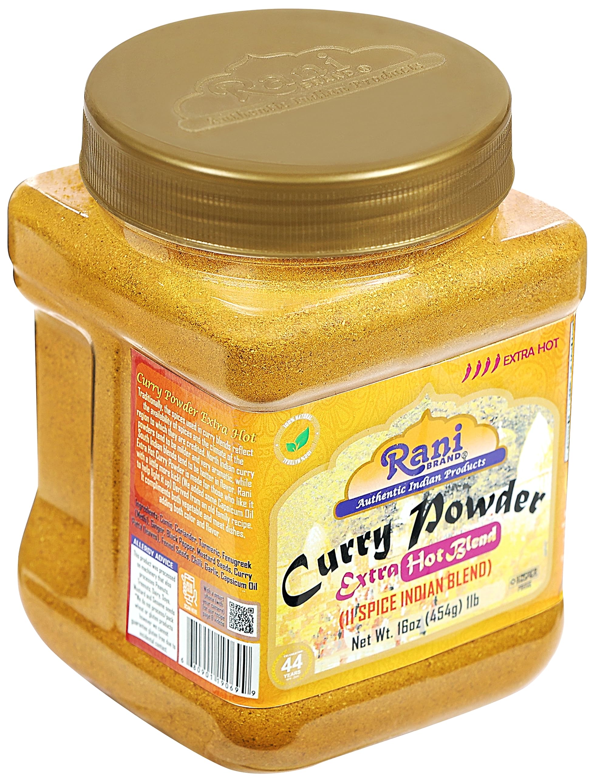 Rani Curry Powder EXTRA HOT Natural 11-Spice Blend 16oz (1lbs) 454g PET Jar ~ Salt Free | Vegan | Gluten Friendly | NON-GMO | Kosher | Indian Origin - Image 9