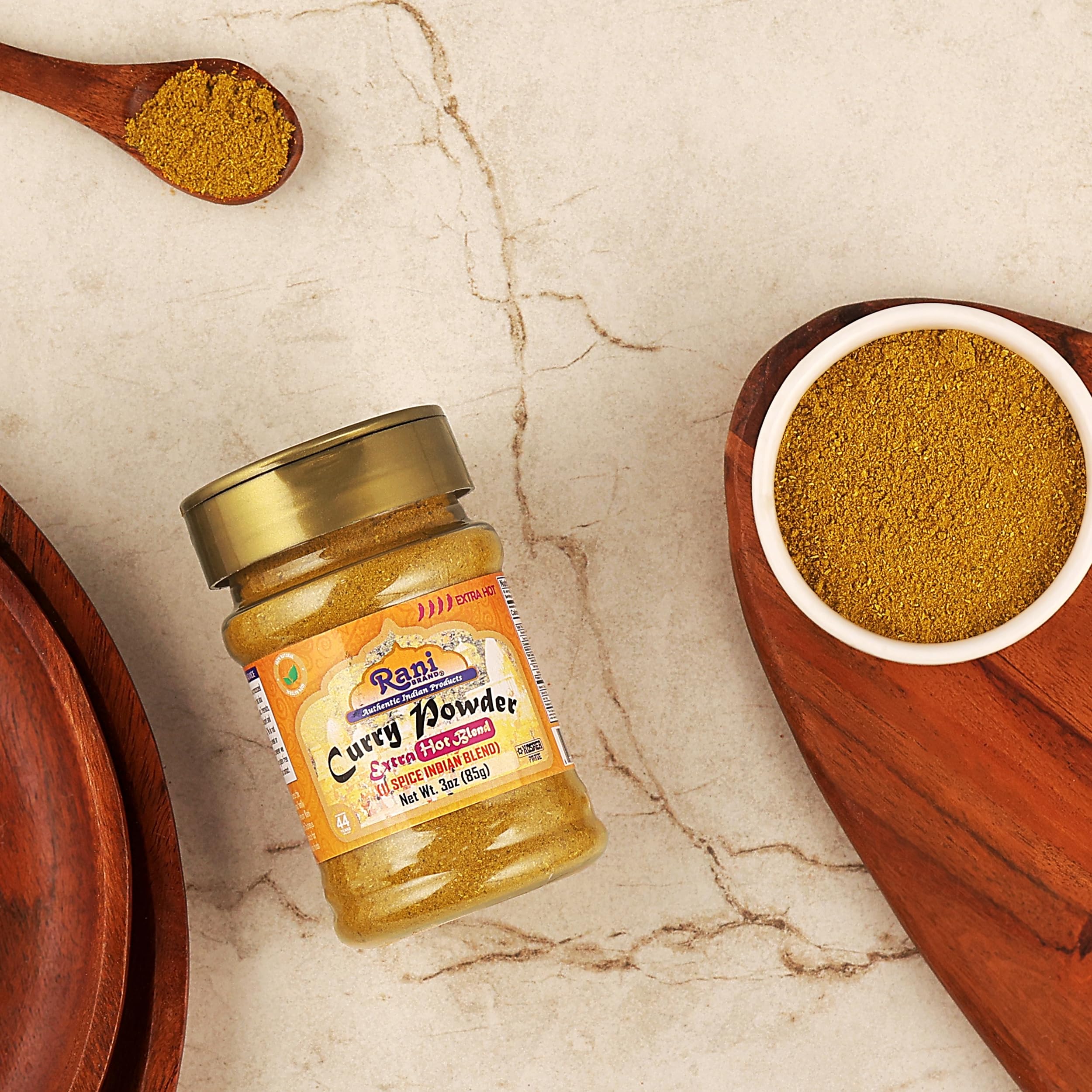 Rani Curry Powder EXTRA HOT Natural 11-Spice Blend 3oz (85g) PET Jar ~ Salt Free | Vegan | Gluten Friendly | NON-GMO | Kosher | Indian Origin - Image 6
