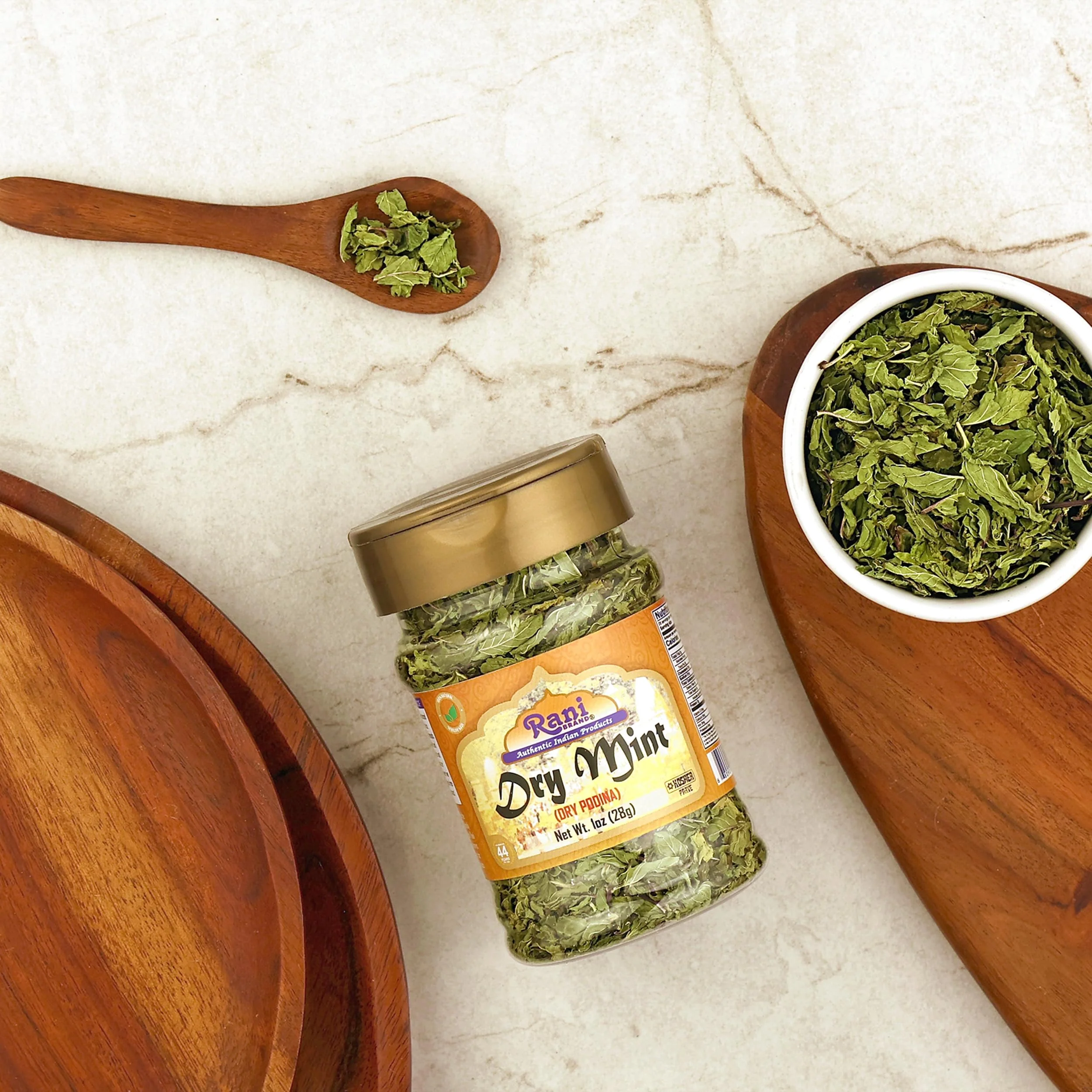 Rani Dry Mint Leaves (Podina Leaf) Spice, Dried Herb 1oz (28g) All Natural ~ Gluten Free Ingredients | NON-GMO | Kosher | Vegan | Indian Origin - Image 5