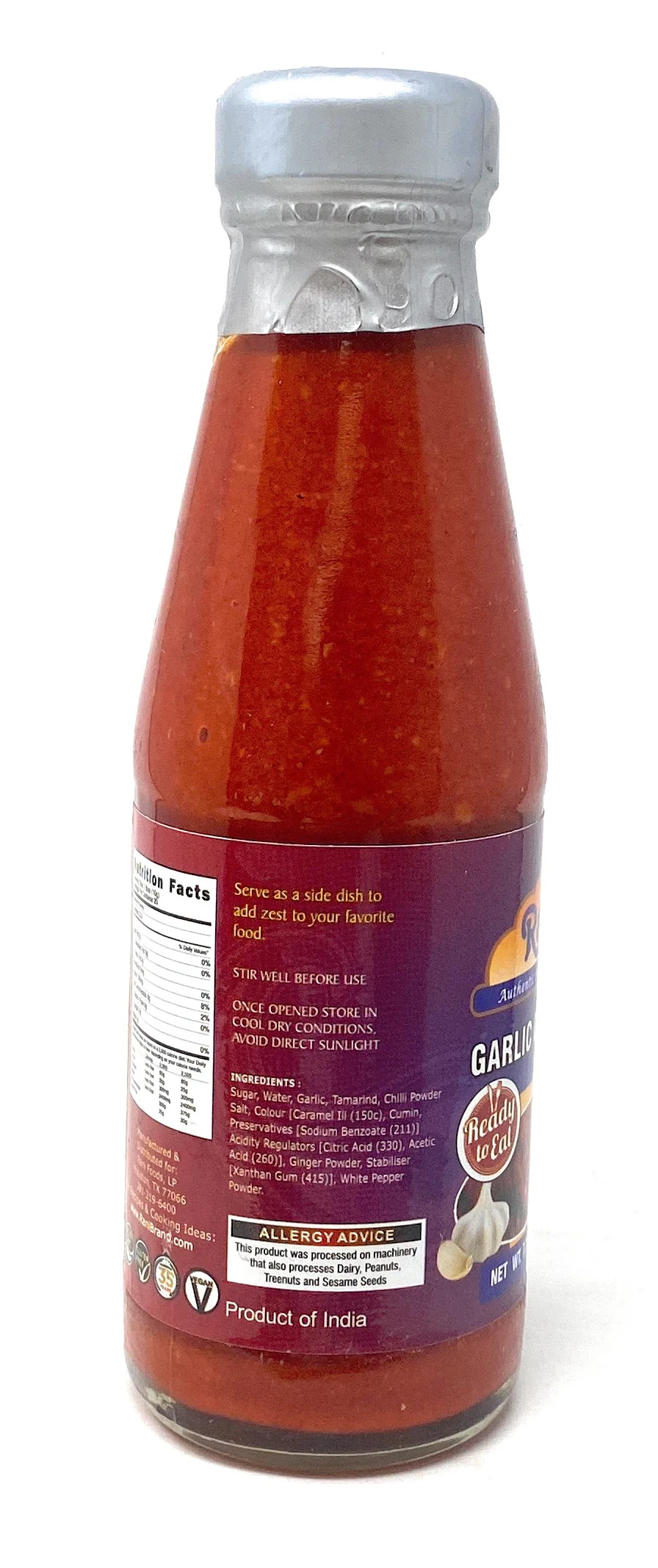 Rani Garlic Chutney 7oz (200g) Glass Jar, Vegan, Perfect for dipping, Savory Dishes & french fries!  Gluten Free | NON-GMO | No Colors | Indian Origin - Image 3