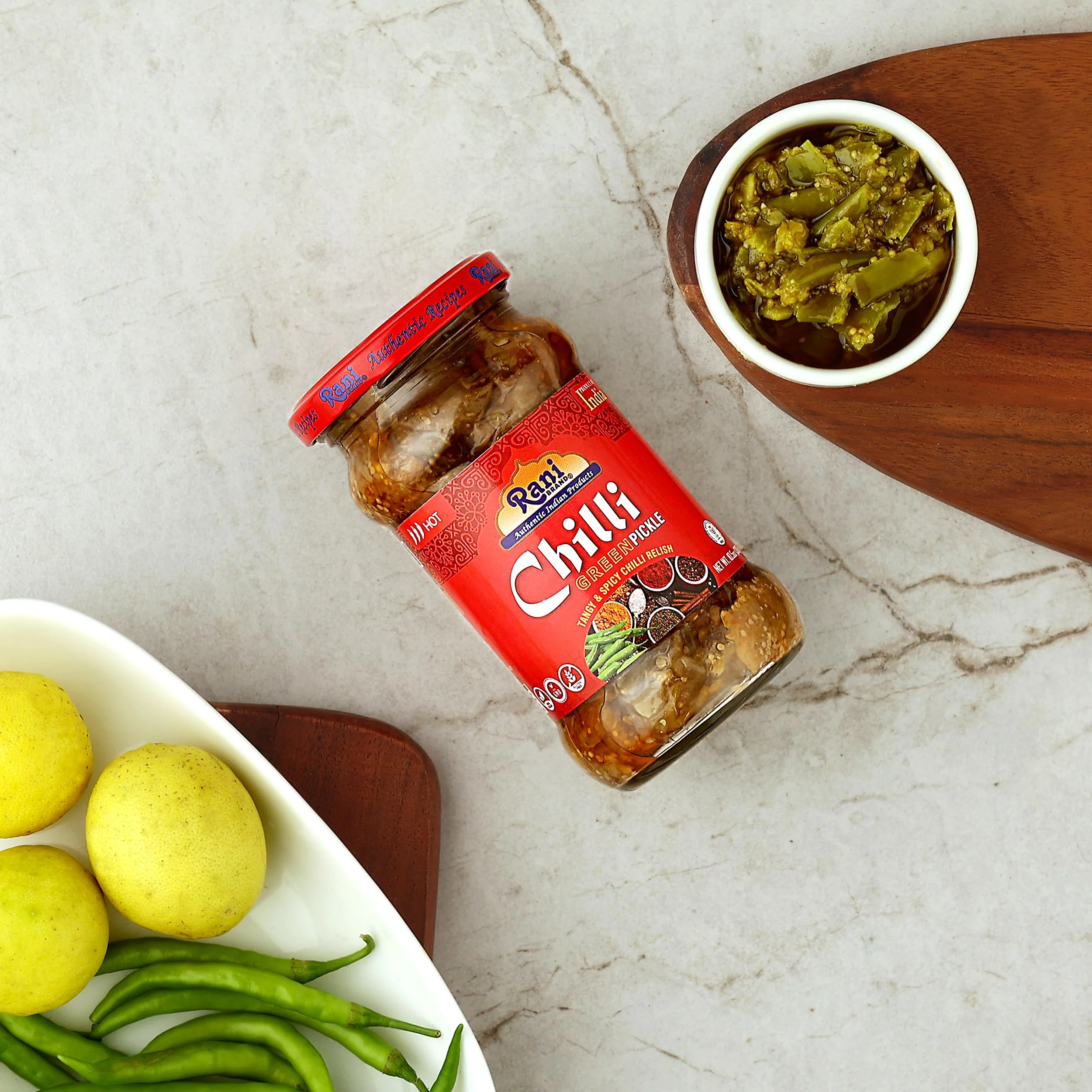 Rani Green Chilli Pickle Hot (Achar, Spicy Indian Relish) 10.5oz (300g)  ~ Glass Jar, Natural | Vegan | Gluten Free | NON-GMO | Kosher | No Colors - Image 5