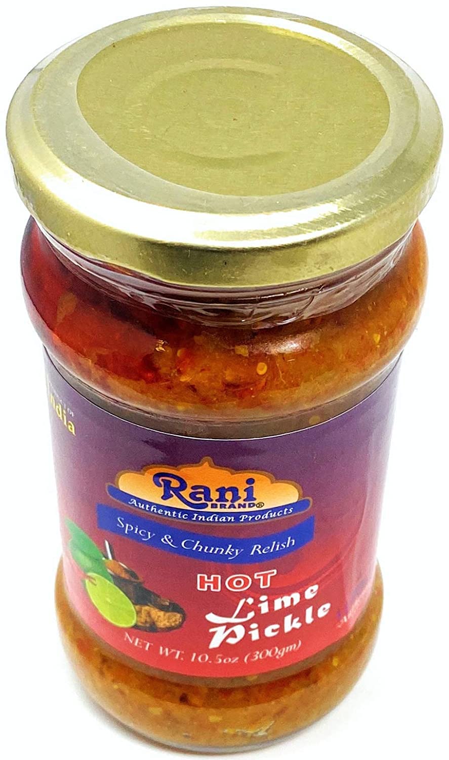 Rani Lime Pickle Hot (Achar, Spicy Indian Relish) 10.5oz (300g)~Glass Jar, All Natural | Vegan | Gluten Friendly | NON-GMO | No Colors | Indian Origin - Image 4