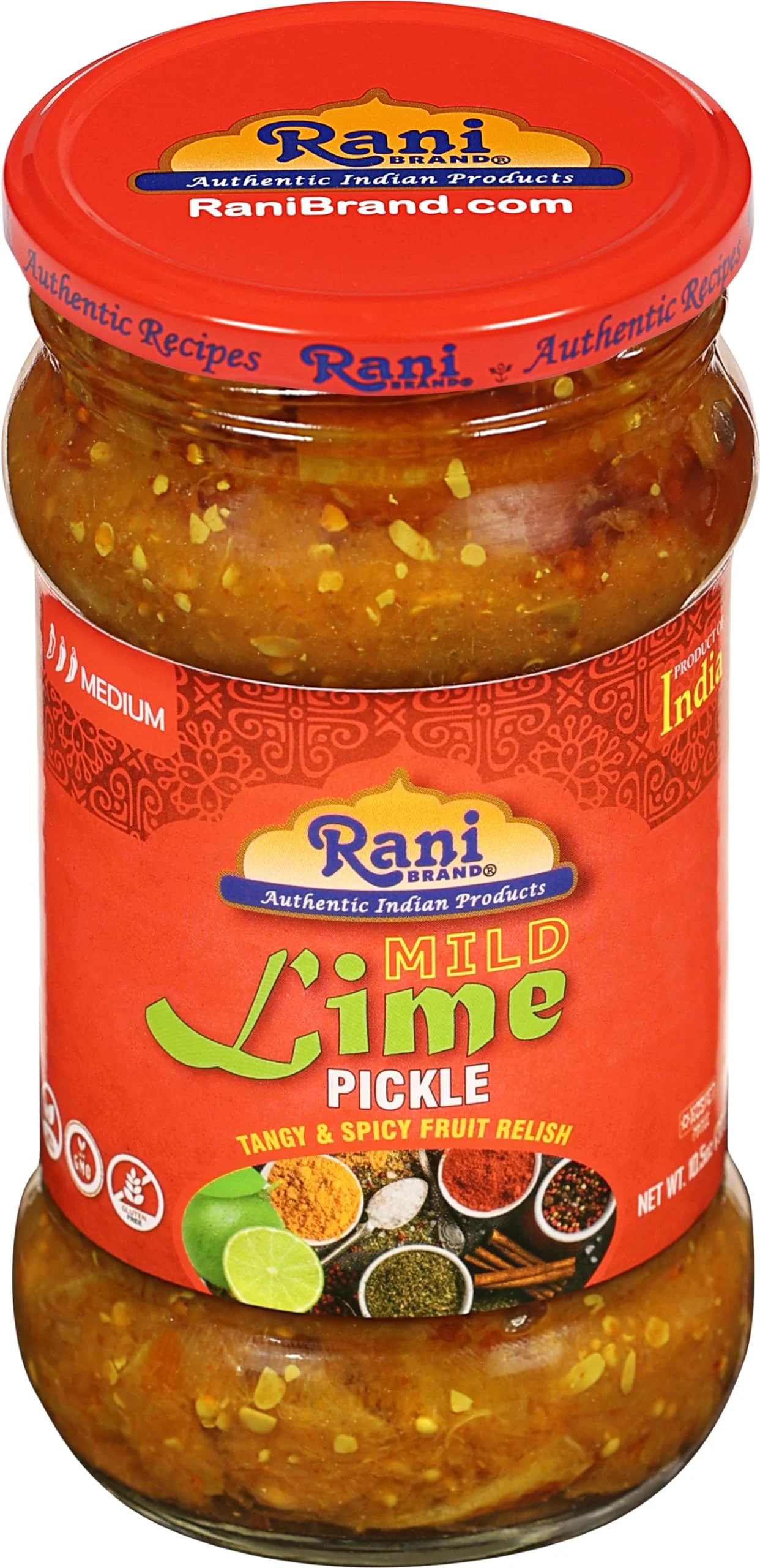 Rani Lime Pickle Mild (Achar, Spicy Indian Relish) 10.5oz (300g) ~ Glass Jar, All Natural | Vegan | Gluten Friendly | NON-GMO | Kosher | No Colors - Image 6