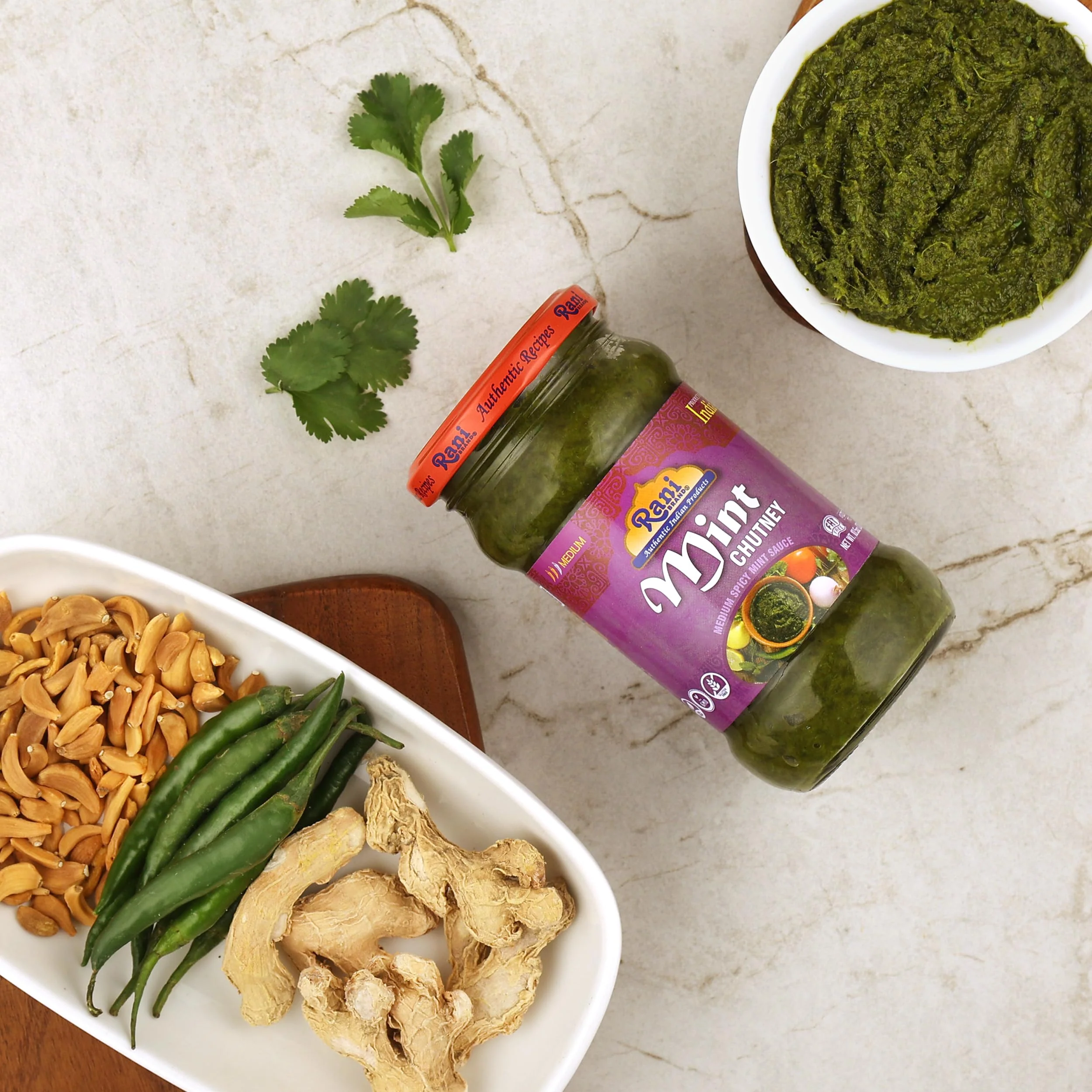 Rani Mint Chutney (Podina) 10.5oz (300g) Glass Jar, Ready to Eat ~ Vegan | Gluten Free | NON-GMO | Kosher | No Colors | Indian Origin - Image 5