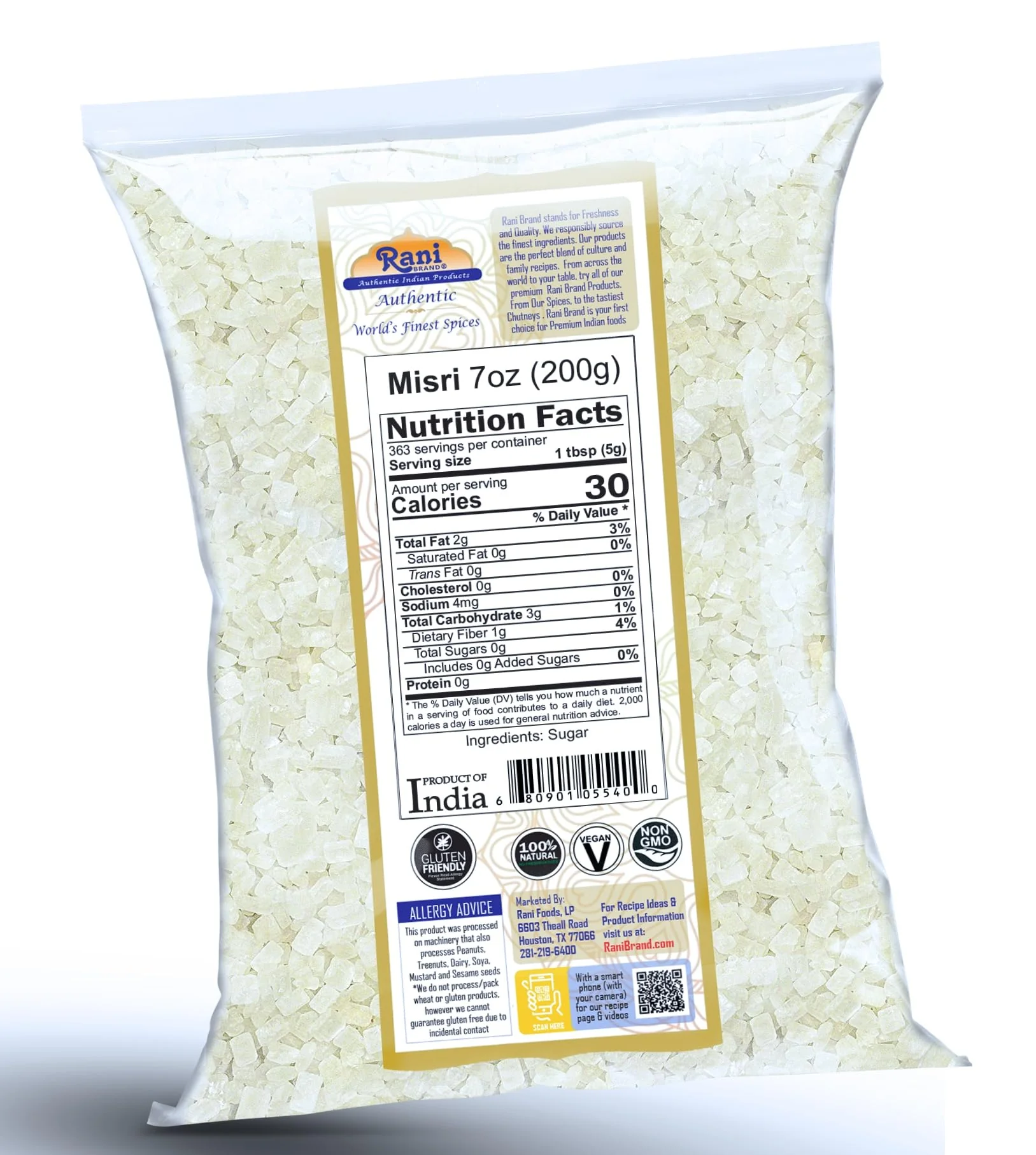 Rani Misri (Indian Sugar Crystals) 7oz (200g) ~ All Natural | Gluten Friendly | No Colors | Vegan | Kosher | Indian Origin - Image 6
