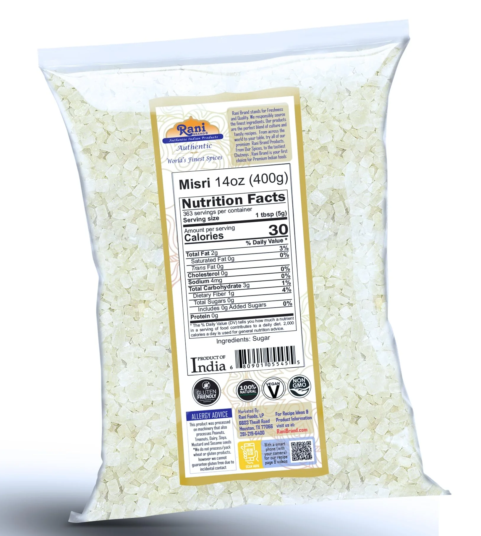 Rani Misri (Indian Sugar Crystals) 14oz (400gm) ~ All Natural | Gluten Friendly | No Colors | Vegan | Kosher | Indian Origin - Image 6