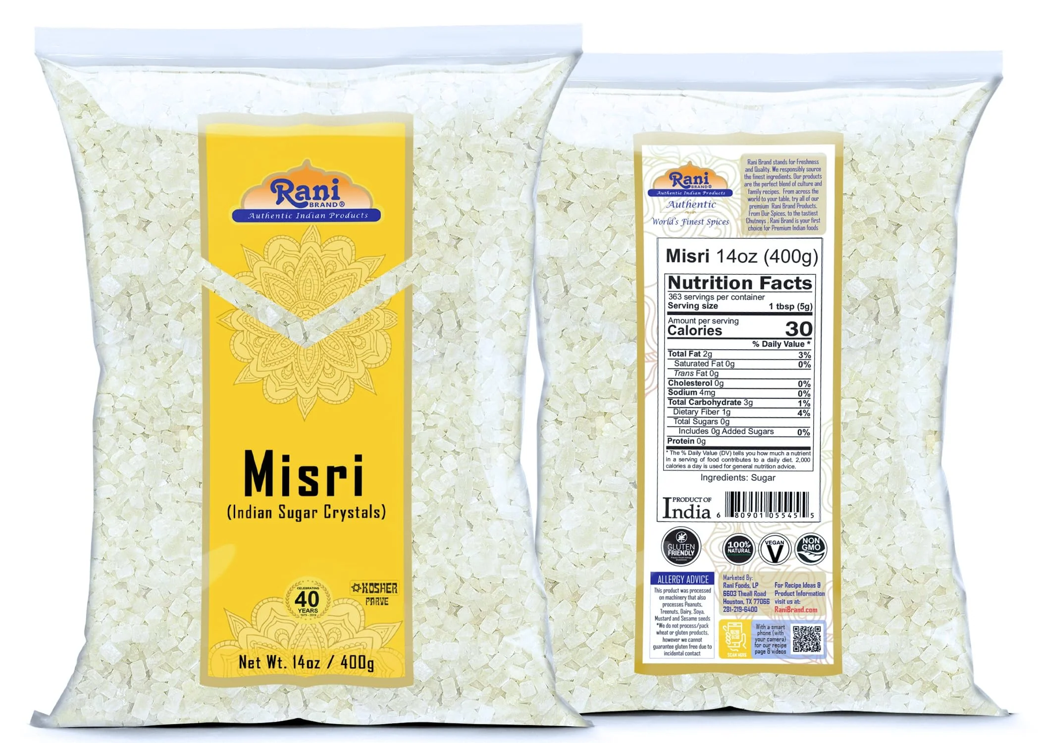 Rani Misri (Indian Sugar Crystals) 14oz (400gm) ~ All Natural | Gluten Friendly | No Colors | Vegan | Kosher | Indian Origin - Image 8