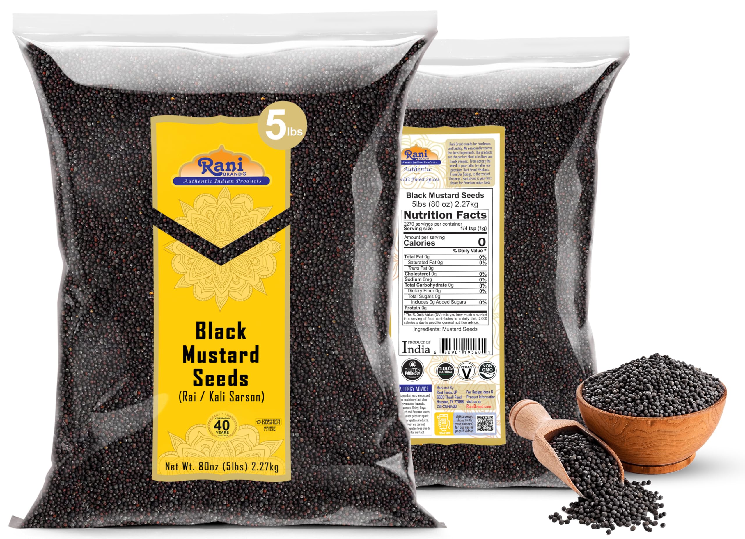 Rani Black Mustard Seeds Whole {10 Sizes Available} - Image 92