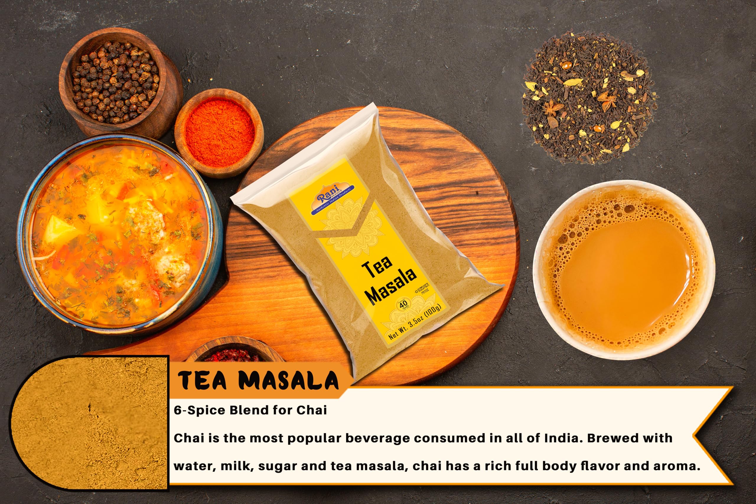 Rani Tea (Chai) Masala & Loose Tea Leaves {6 Sizes Available} - Image 32
