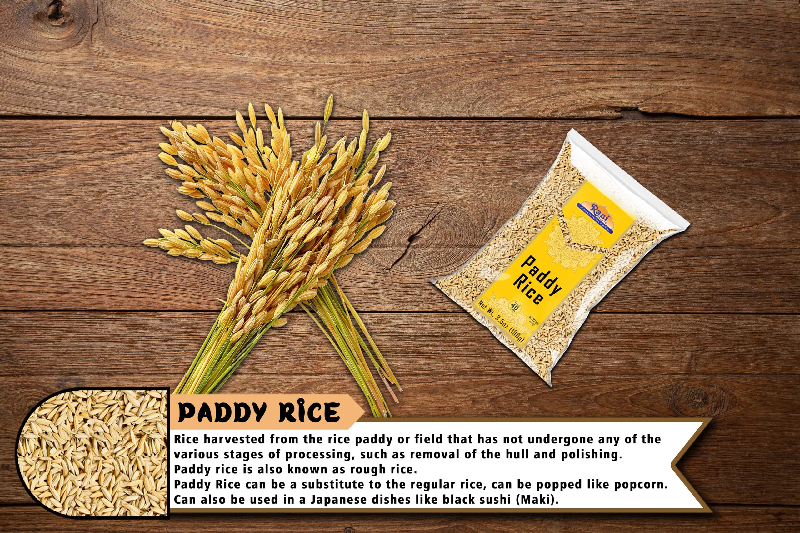 Rani Paddy Rice (Raw Unfinished Rice) {3 Sizes Available} - Image 3