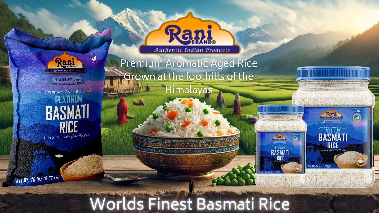 Rani Platinum White Basmati Rice Extra Long Aged, 48oz (3lbs) 1.36kg PET Jar ~ All Natural | Vegan | Gluten Friendly | Indian Origin - Image 3