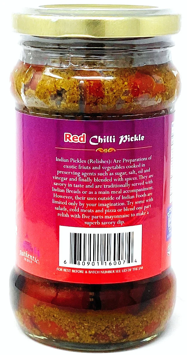 Rani Red Chilli Pickle Hot (Achar, Spicy Indian Relish) 10.5oz (300g) Glass Jar ~ Vegan | Gluten Free | NON-GMO | No Colors | Popular Indian Condiment, Indian Origin - Image 3