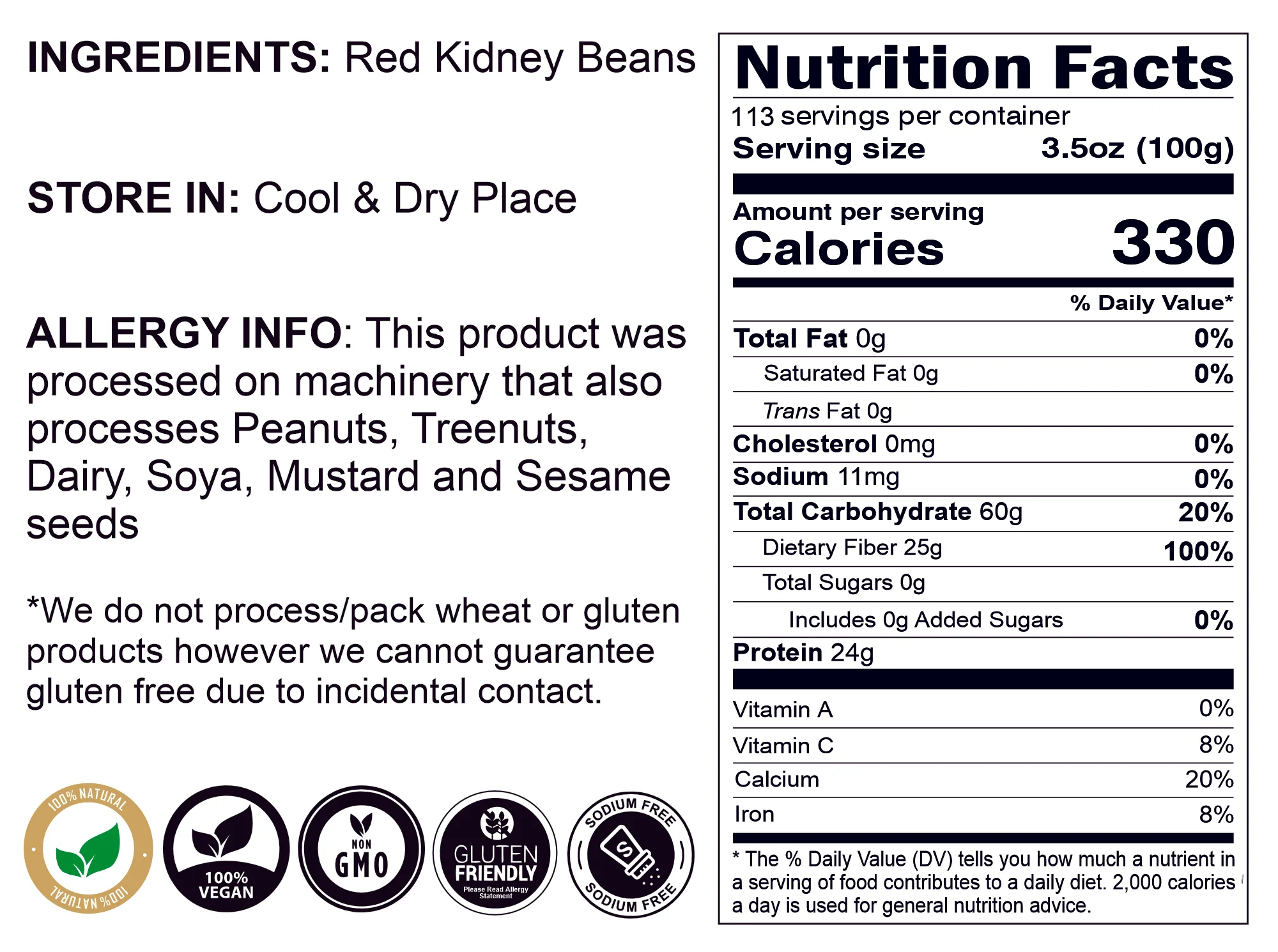 Rani Red Kidney Beans, Light 400oz (25lbs) 11.36kg Bulk Box ~ All Natural | Vegan | Gluten Friendly | NON-GMO | Raj Mah - Image 8