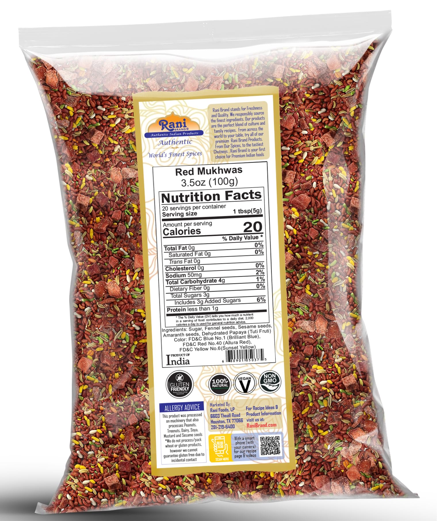 Rani Red Mukhwas (Special Digestive Treat) Indian Candy Mouth Freshener {3 Sizes Available} - Image 5