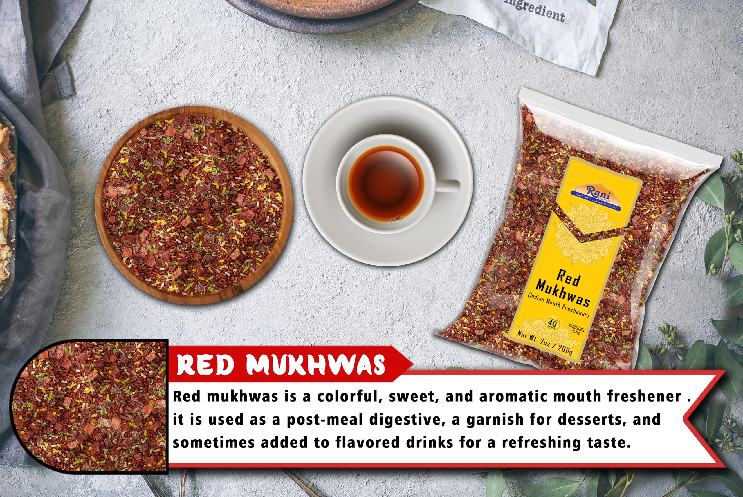 Rani Red Mukhwas (Special Digestive Treat) Indian Candy Mouth Freshener {3 Sizes Available} - Image 9