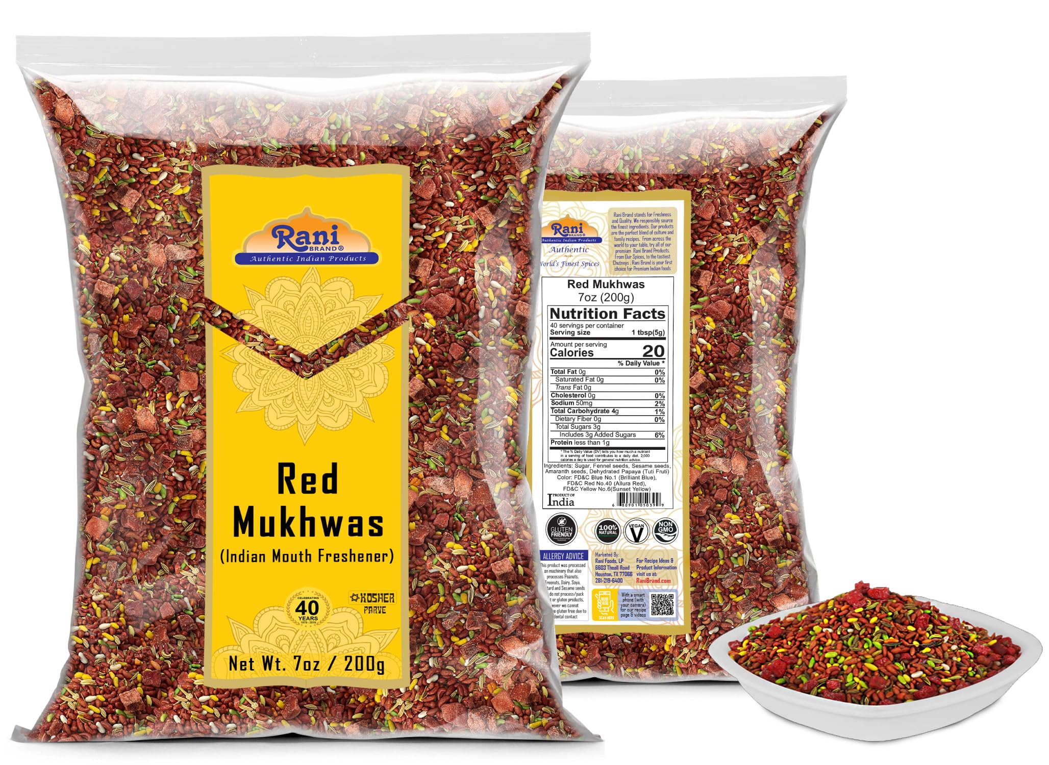 Rani Red Mukhwas (Special Digestive Treat) Indian Candy Mouth Freshener {3 Sizes Available} - Image 10