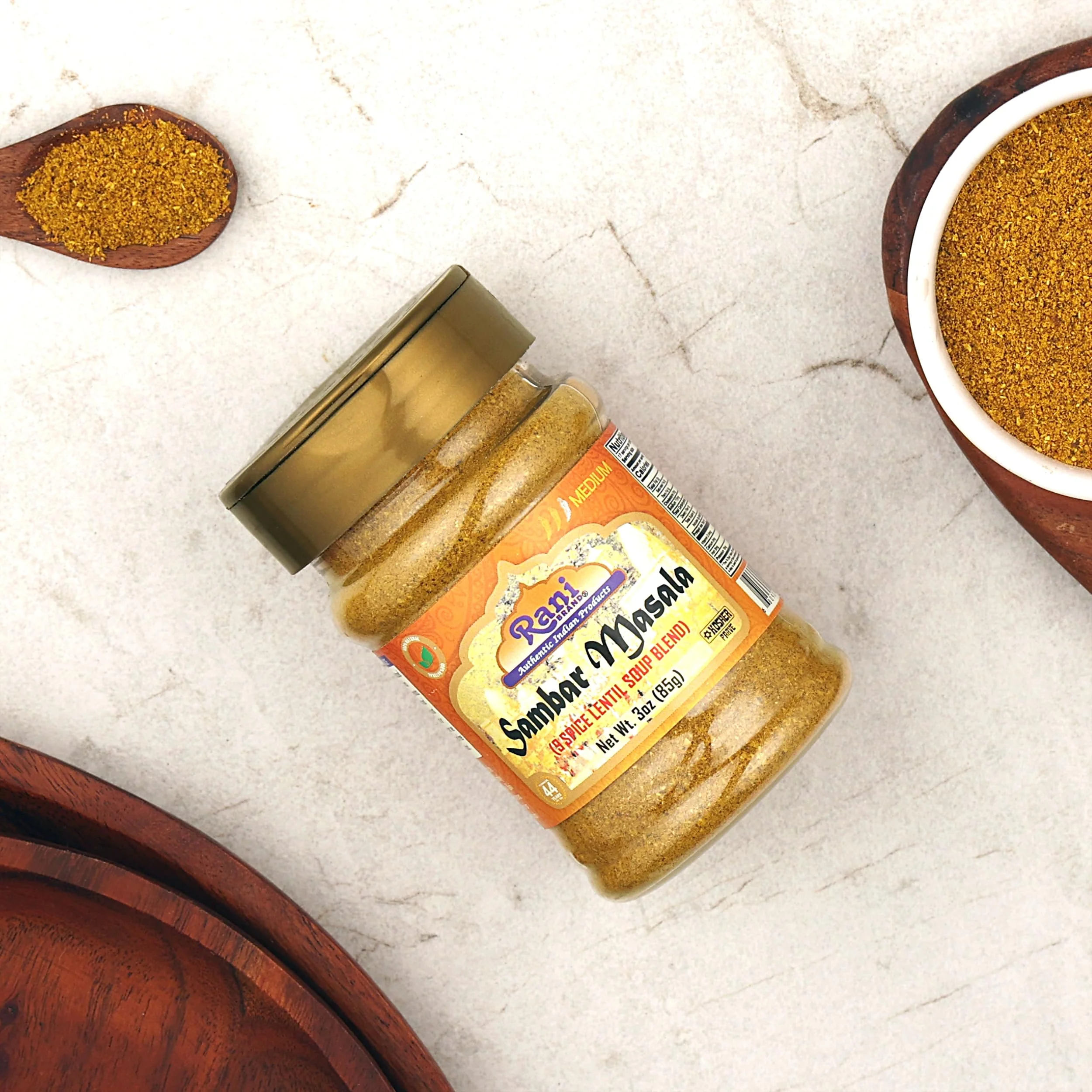 Rani Sambar Masala (Lentil Soup Spice Blend) 3oz (85g) PET Jar ~ Natural | Vegan | No Colors | Gluten Friendly | NON-GMO | Kosher | Indian Origin - Image 5