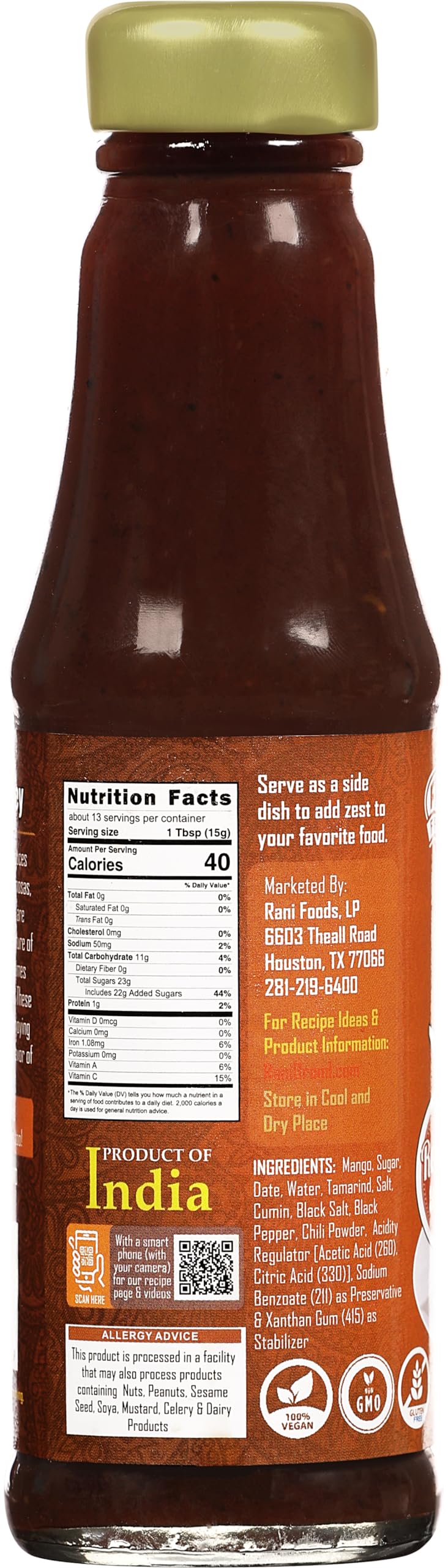 Rani Samosa Chutney (Sweet, Sour & Spicy Dipping Sauce) 7oz (200g) Glass Jar, Ready to eat, Vegan ~ Gluten Free | NON-GMO | Kosher | No Colors | Indian Origin - Image 6