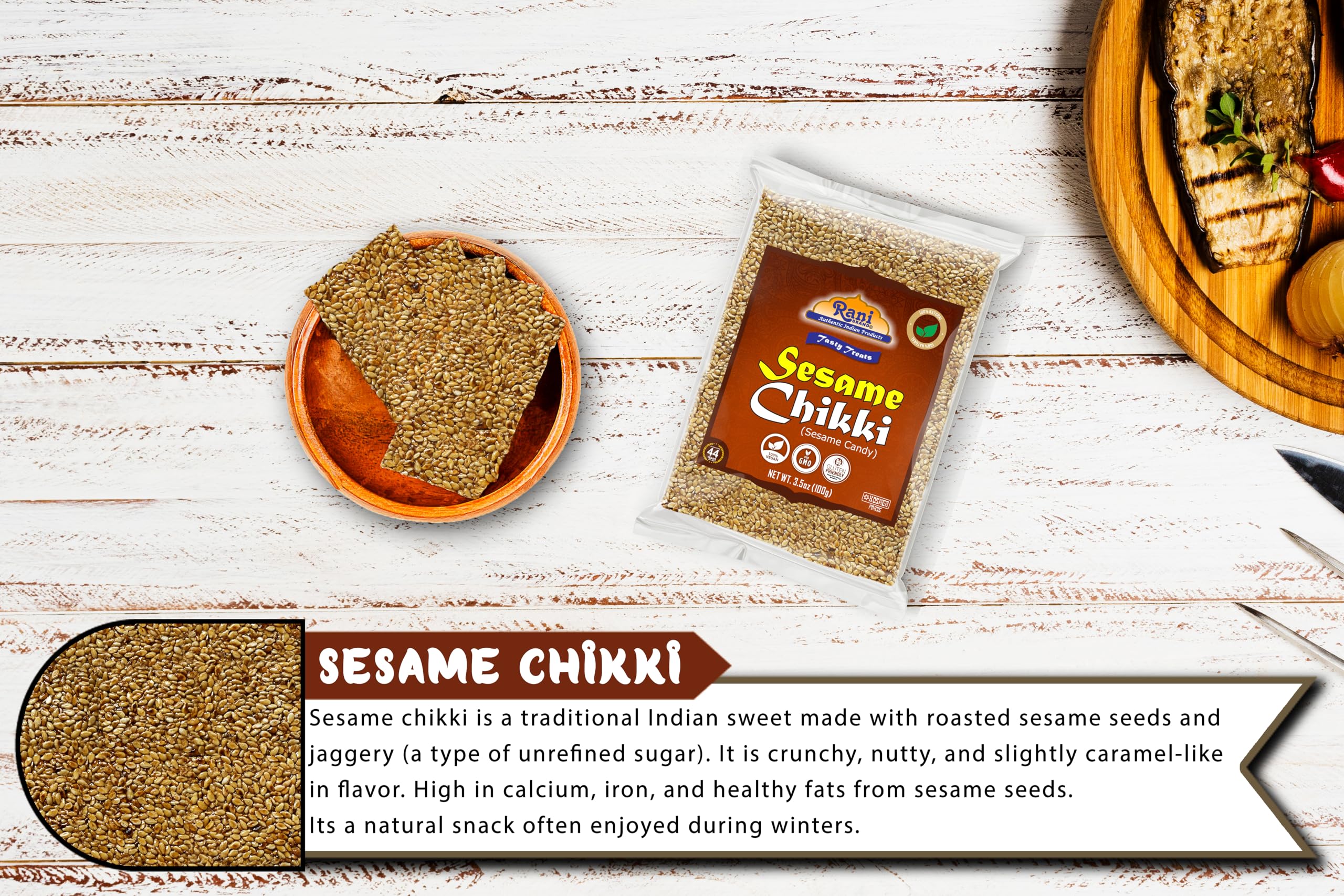 Rani Sesame Chikki (Brittle Candy) {4 Sizes Available} - Image 6