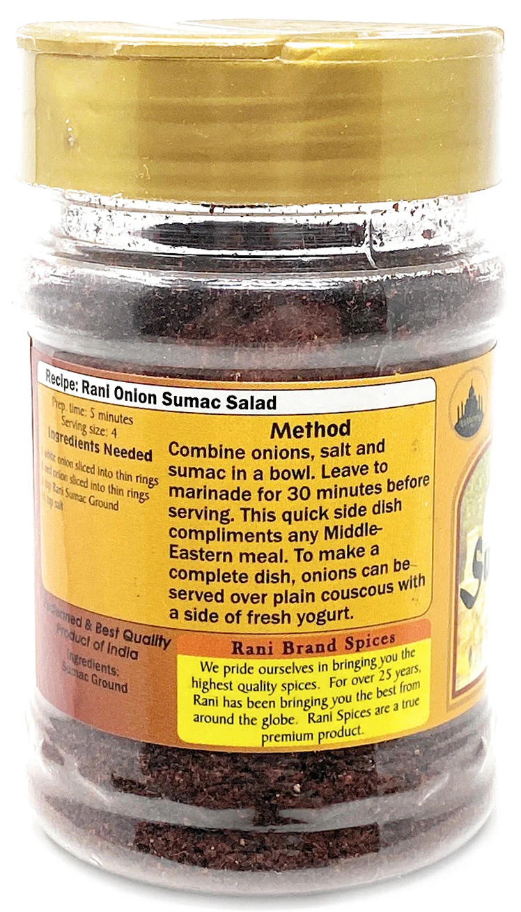 Rani Sumac (Sumak) Spice Ground Powder 3oz (85g) PET Jar ~ All Natural, Salt-Free | Vegan | No Colors | Gluten Friendly | NON-GMO - Image 5
