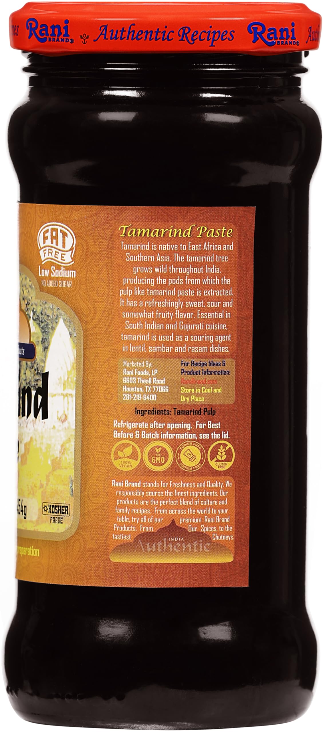 Rani Tamarind Paste Puree (Imli) 16oz (1lb) 454g Glass Jar, No added sugar ~ All Natural | Vegan | Gluten Free | No Colors | NON-GMO | Kosher | Indian Origin - Image 7