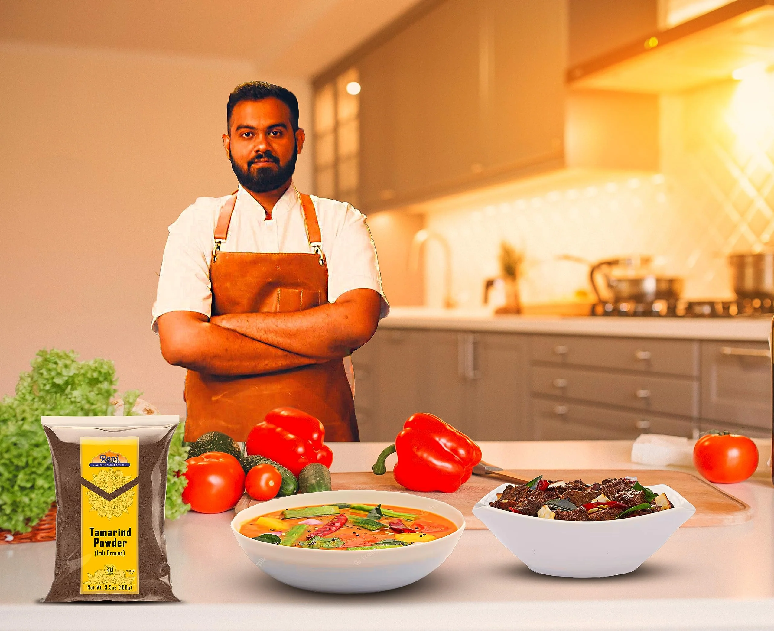 Rani Tamarind Powder (Imli) 3.5oz (100g) No added sugar/salt | Vegan | Gluten Free Ingredients | NON-GMO | Kosher | Indian Origin - Image 5