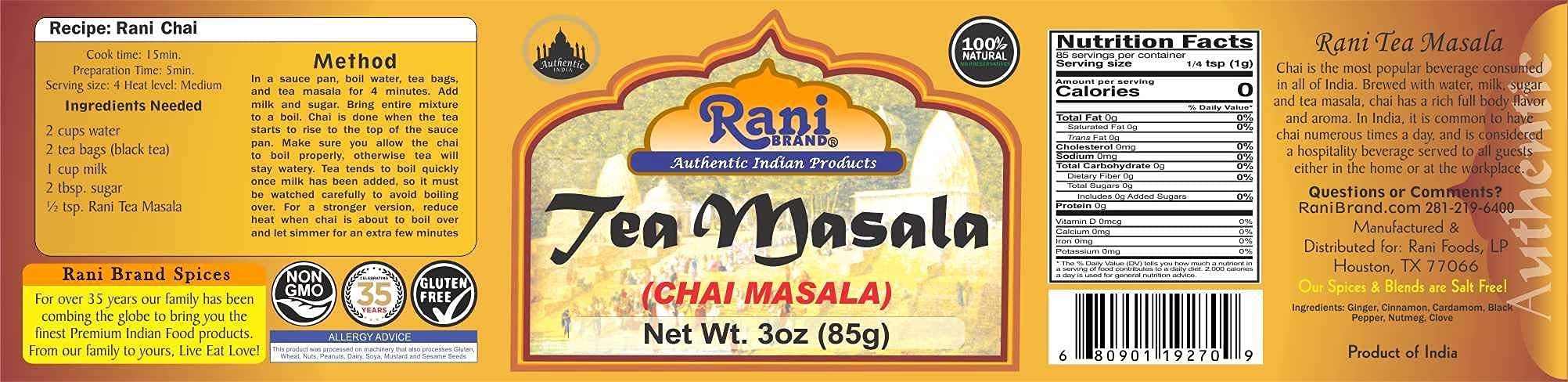 Rani Tea (Chai) Masala & Loose Tea Leaves {6 Sizes Available} - Image 8